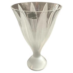 Rare Lalique Vase with Foot 'France', "Campanule", Ca. 1960