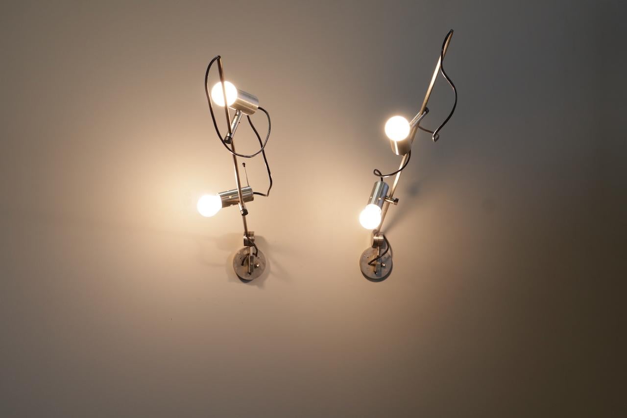 Italian Rare Lampade da parete Model 1144 di Tito Agnoli per O-Luce, anni '50 in vendita