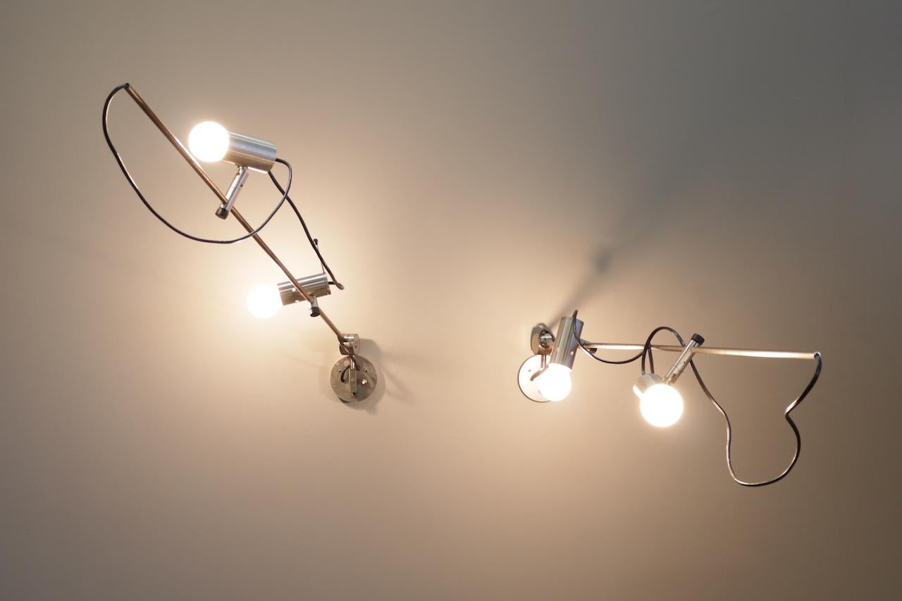 Rare Lampade da parete Model 1144 di Tito Agnoli per O-Luce, anni '50 in vendita 1