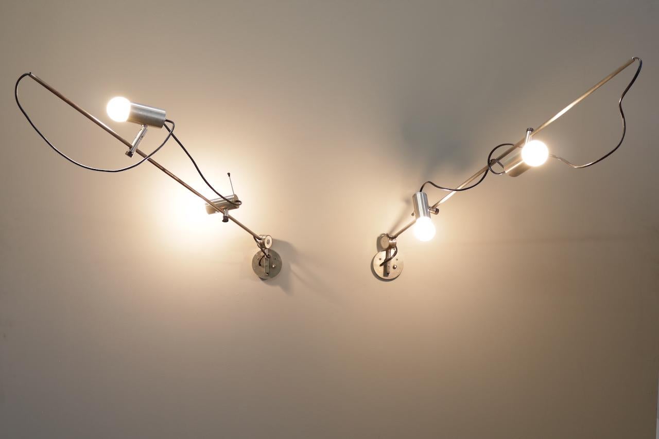 Rare Lampade da parete Model 1144 di Tito Agnoli per O-Luce, anni '50 in vendita 2