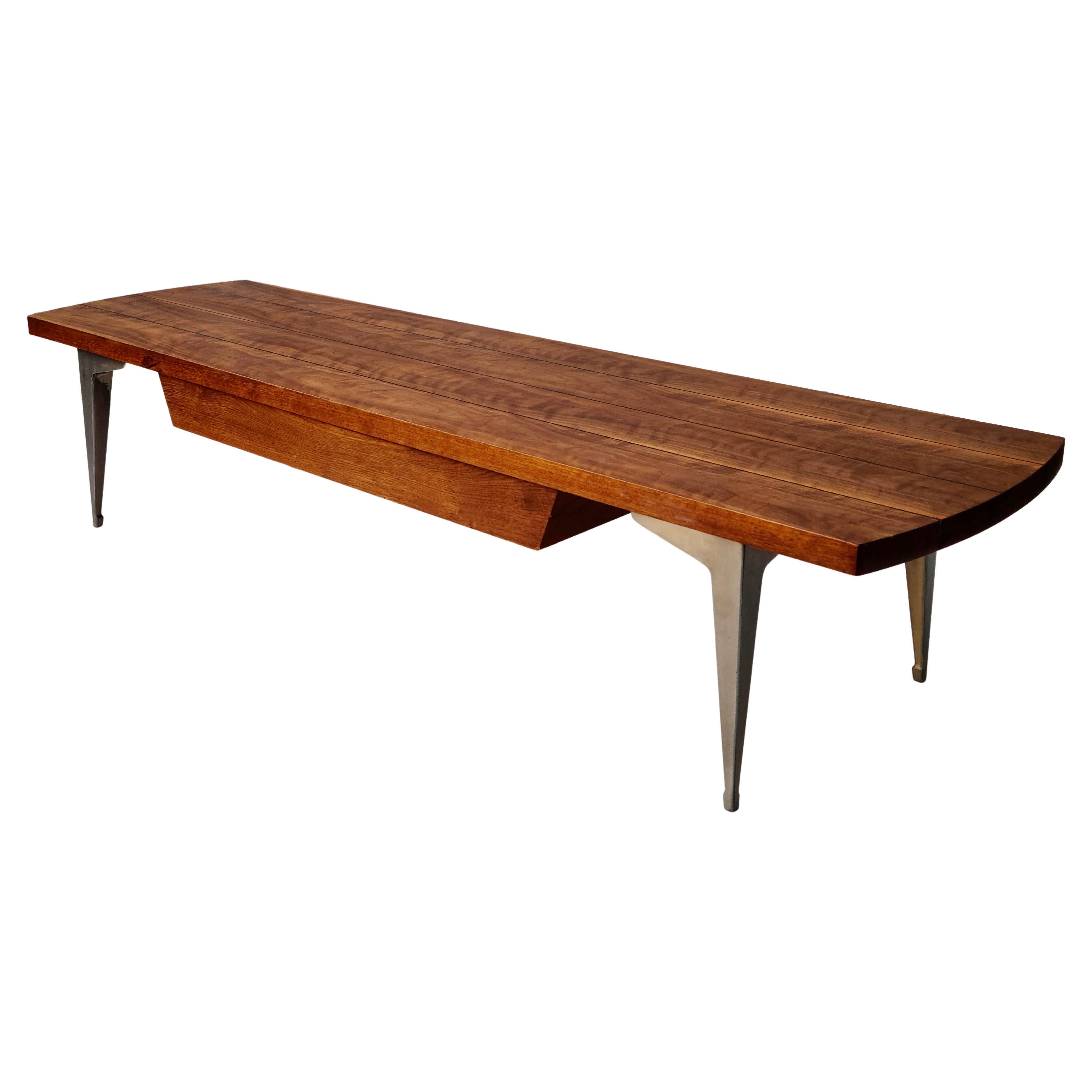 Seltene Lane's Prophecy Couchtisch Walnuss Aluminium Beine 6