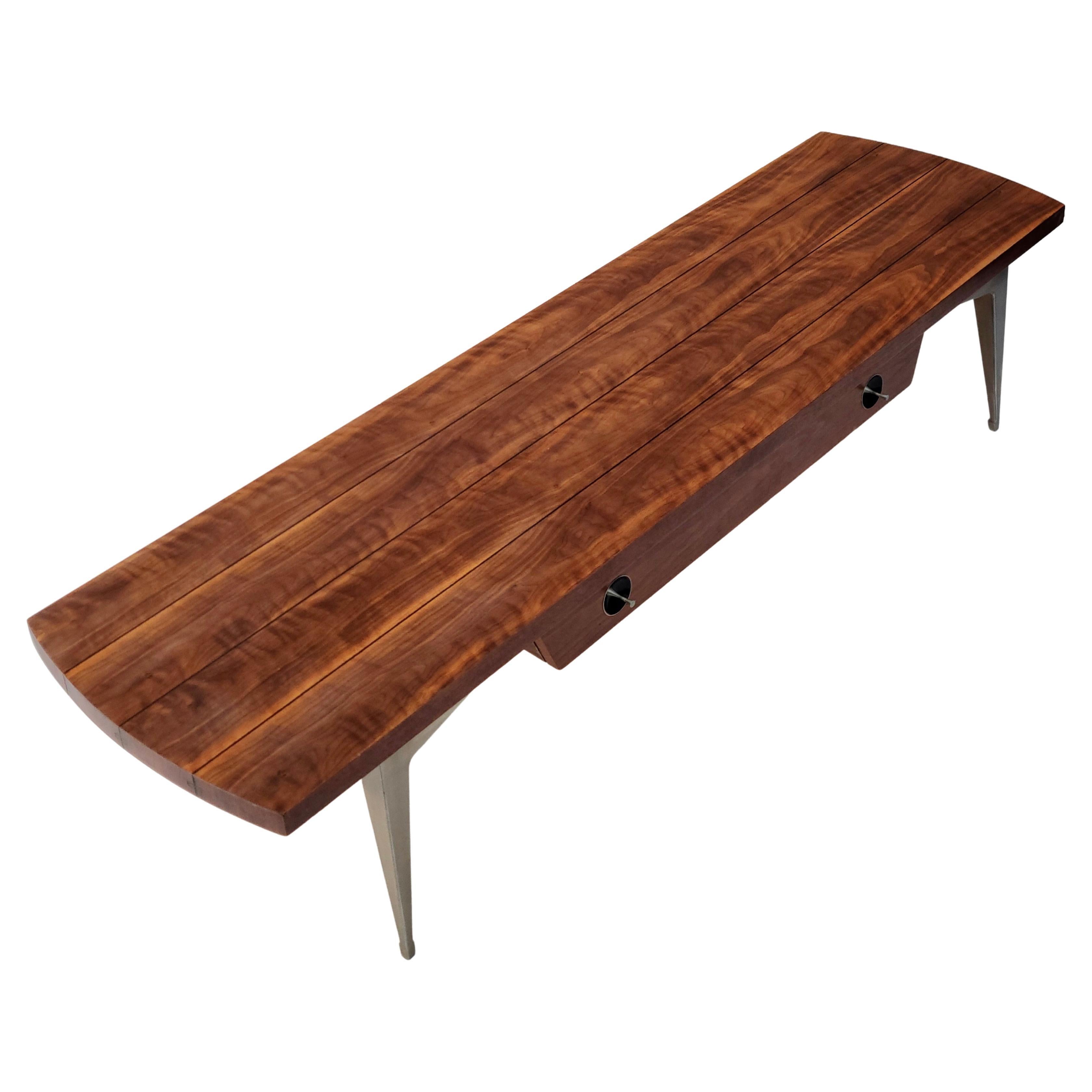 Seltene Lane's Prophecy Couchtisch Walnuss Aluminium Beine 9