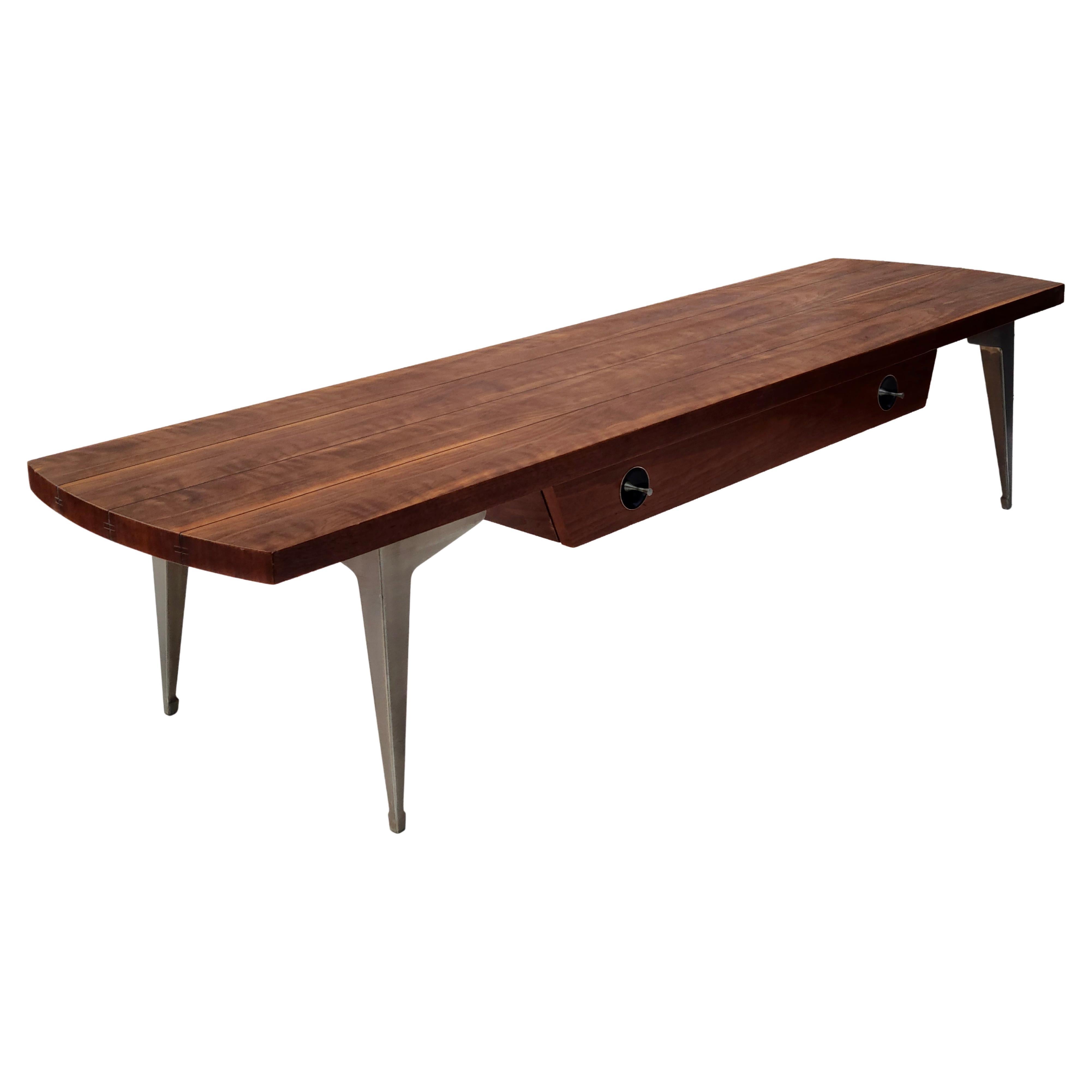 Seltene Lane's Prophecy Couchtisch Walnuss Aluminium Beine 11