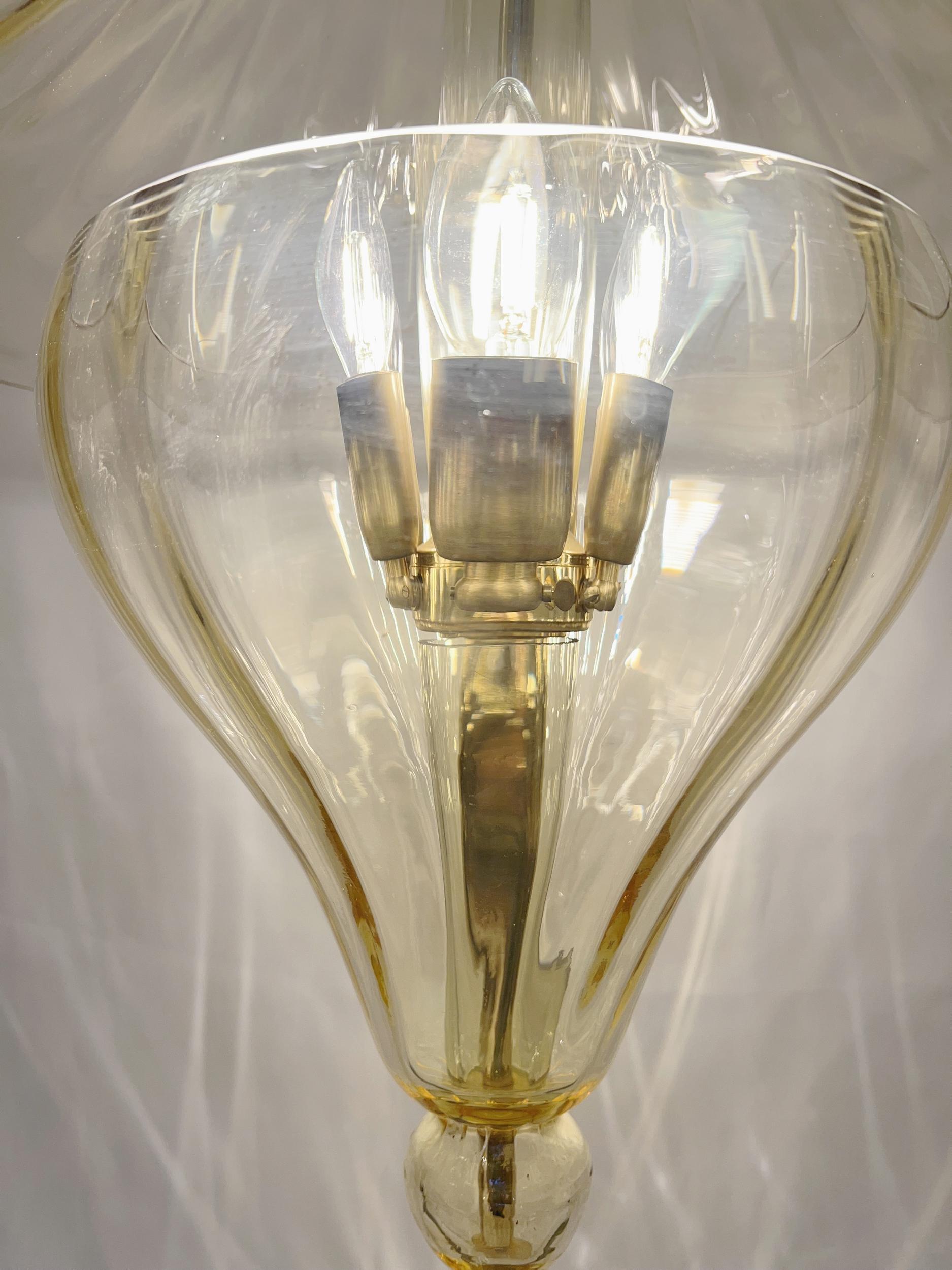 Mid-Century Modern Rare lantern in blown glass, Murano, Italy, circa 1960 For Sale