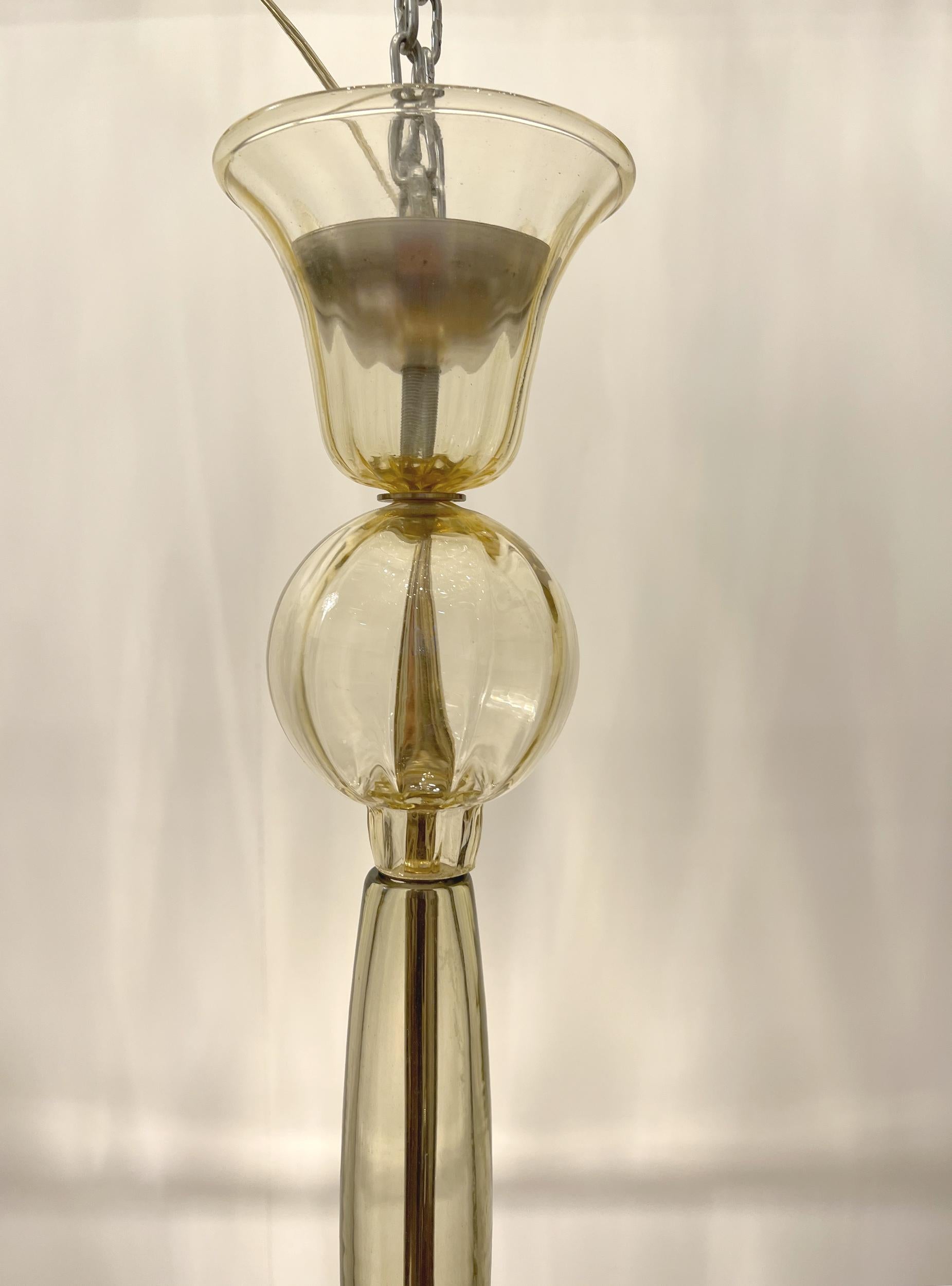 Italian Rare lantern in blown glass, Murano, Italy, circa 1960 For Sale