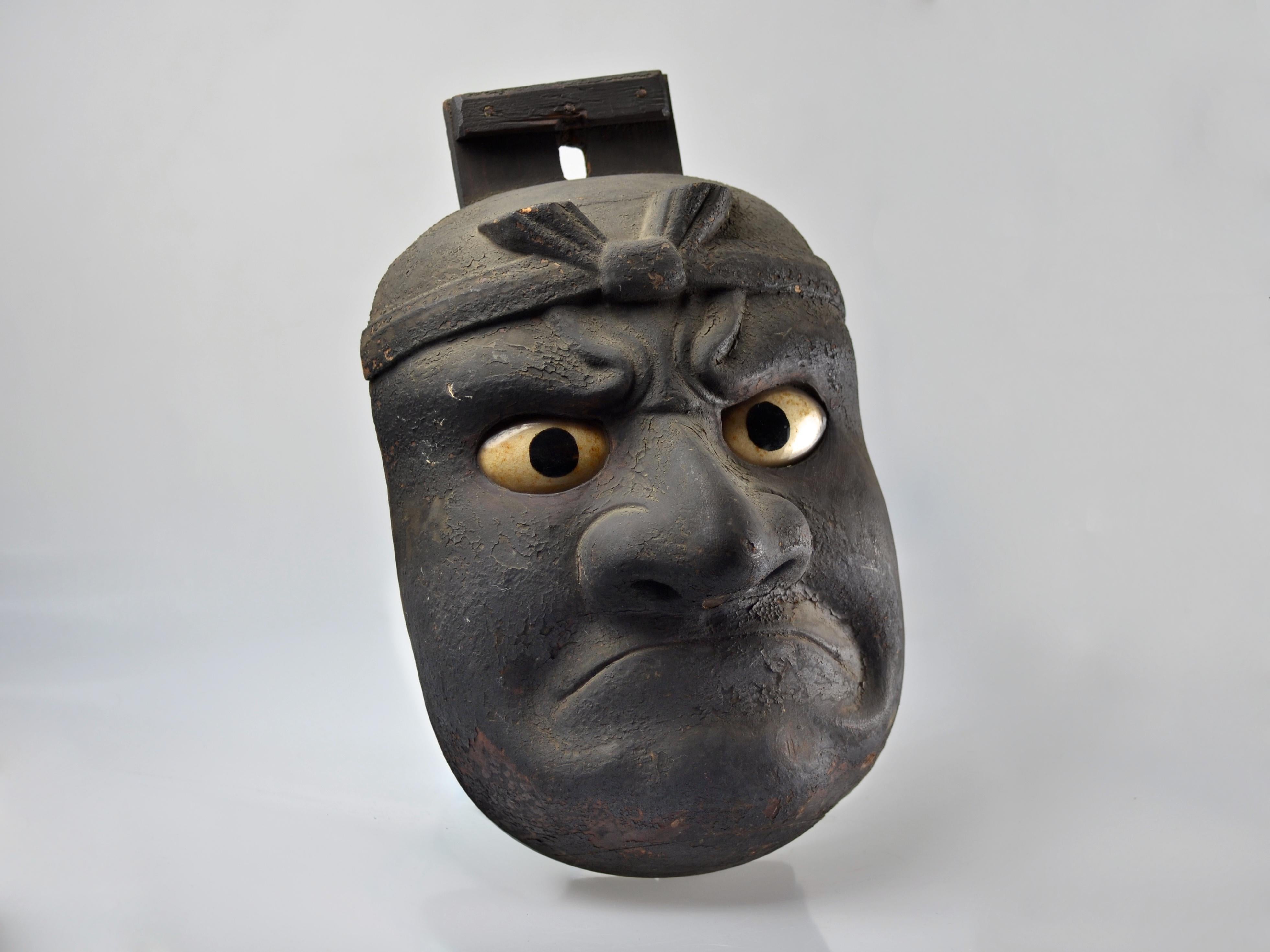 Edo Rare Large, 18th-19th Century Japanese Hanging Mask of Beshimi Type For Sale