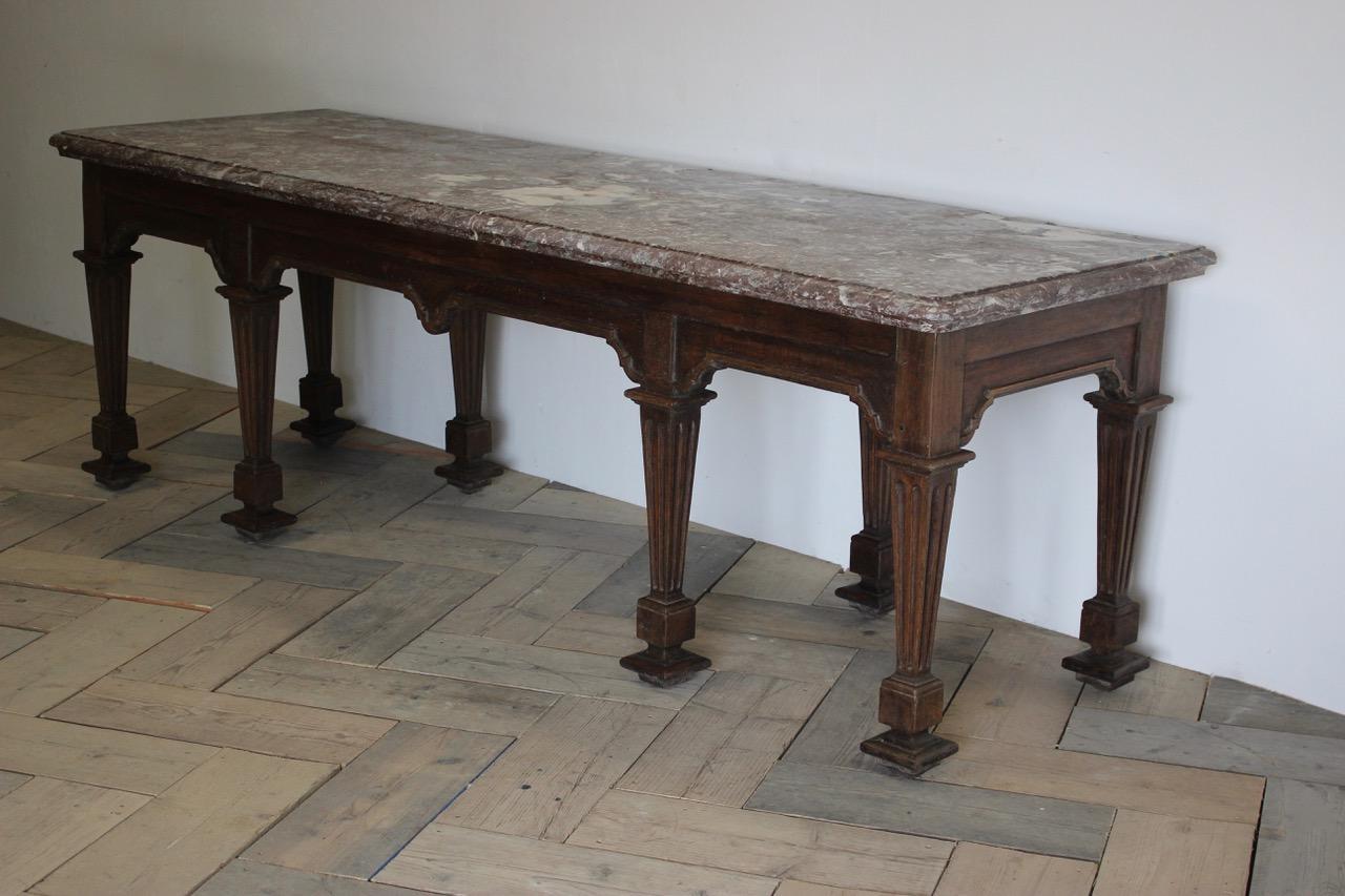 Rare Large 18th Century French Console Table 1