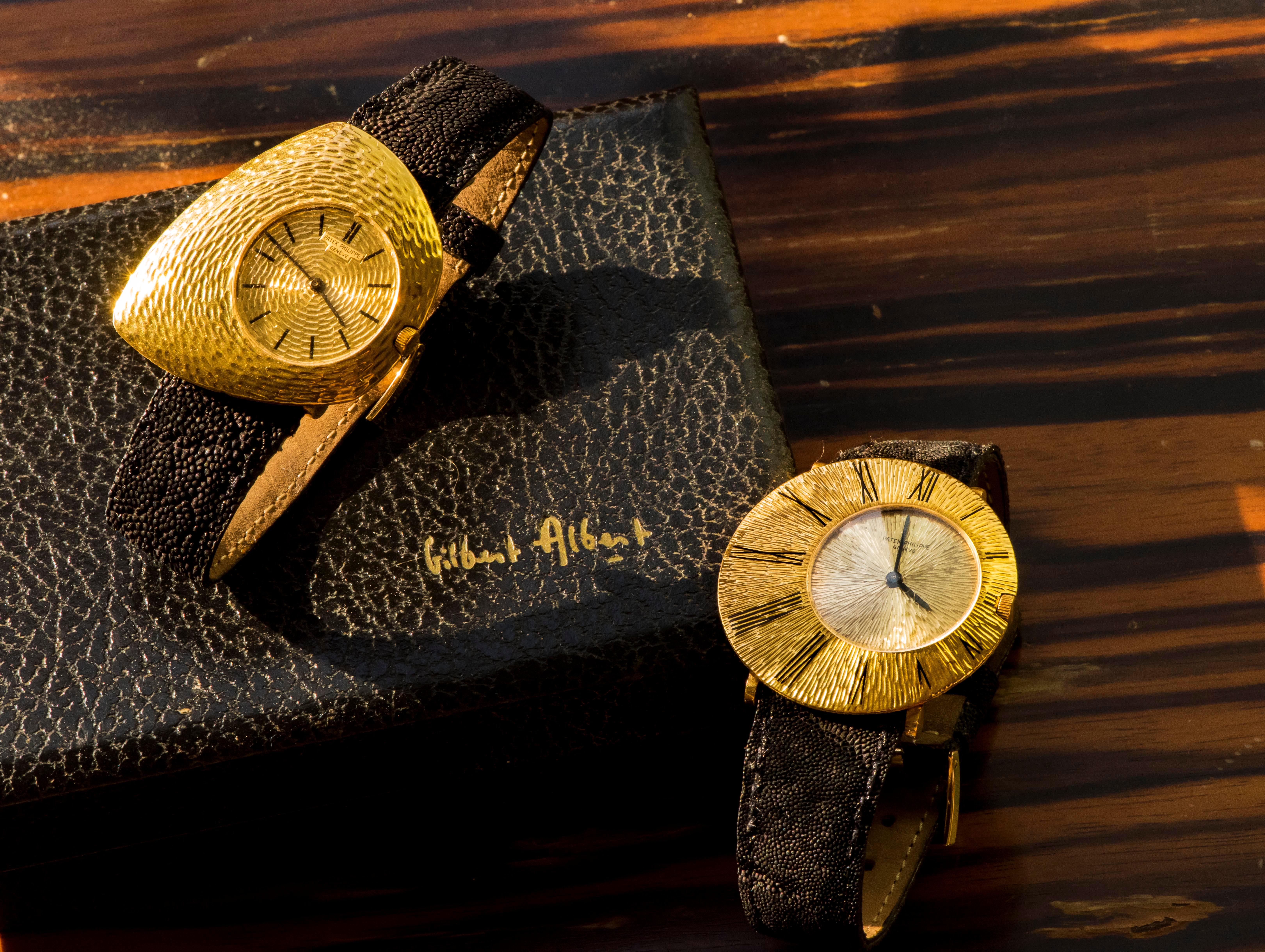 Rare Large 1960s Patek Philippe Gilbert Albert 18 Kt Asymmetrical Wristwatch  6