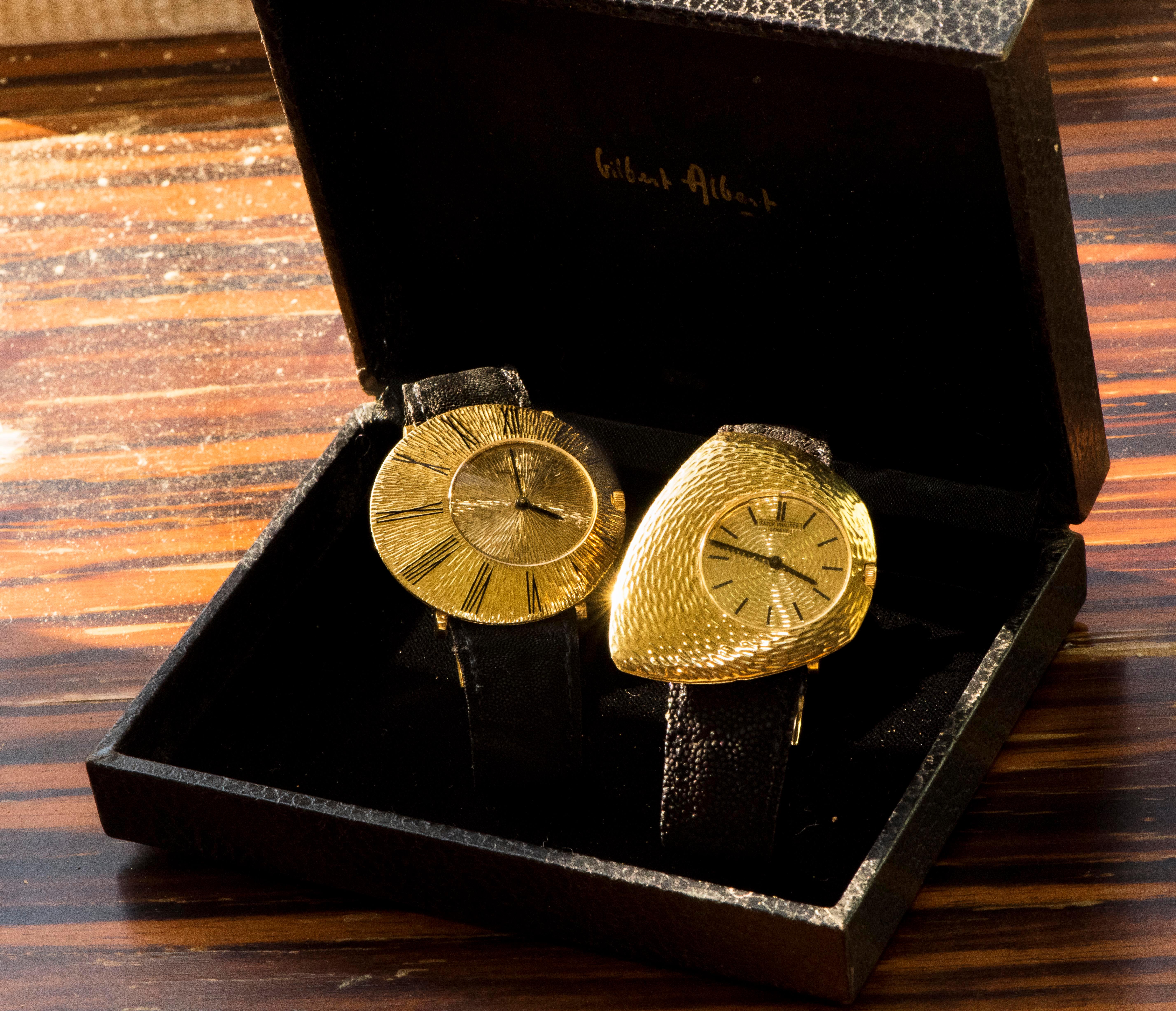 Rare Large 1960s Patek Philippe Gilbert Albert 18 Kt Asymmetrical Wristwatch  7