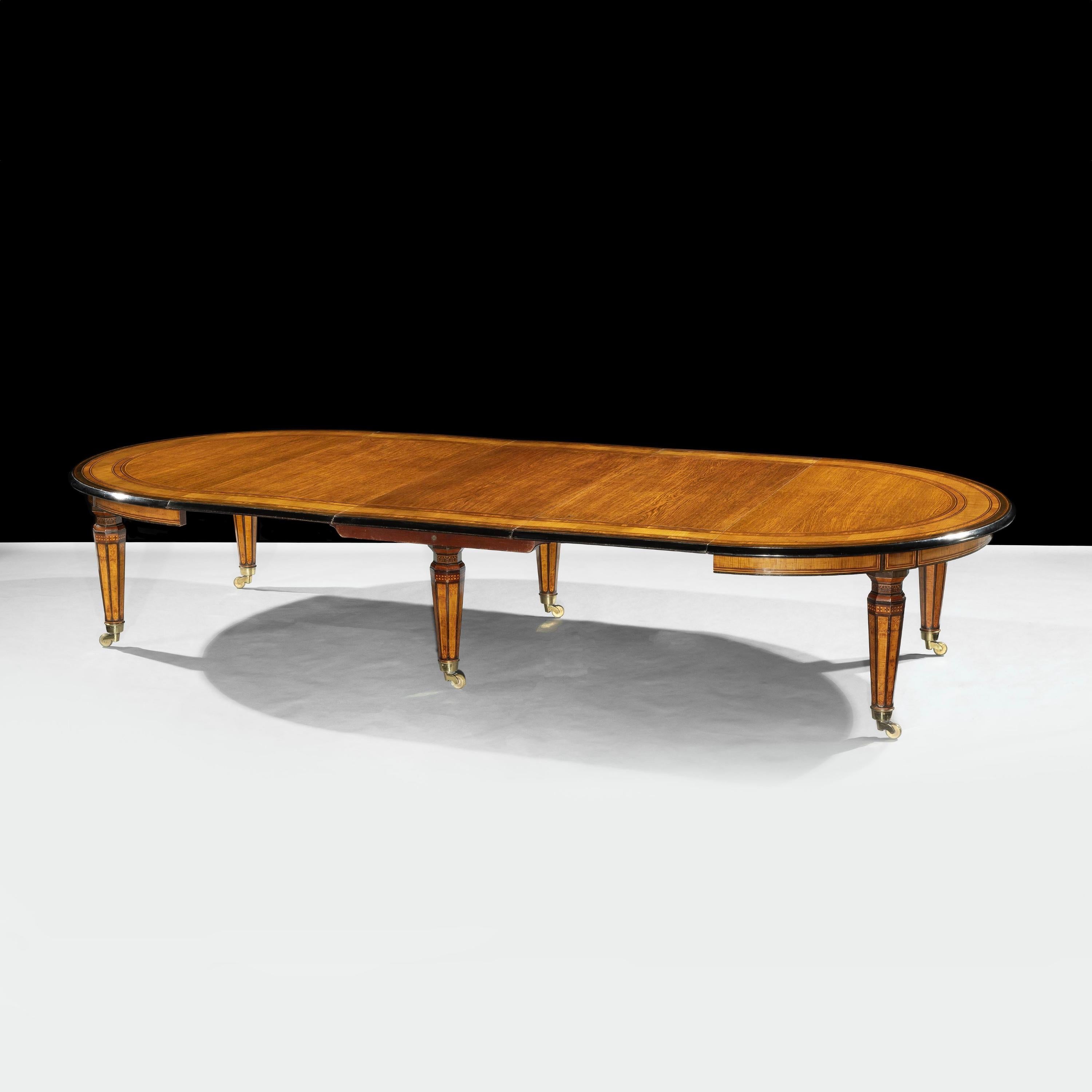 Rare & Large 19th Century English Extending Dining Table by Jackson & Graham For Sale 1