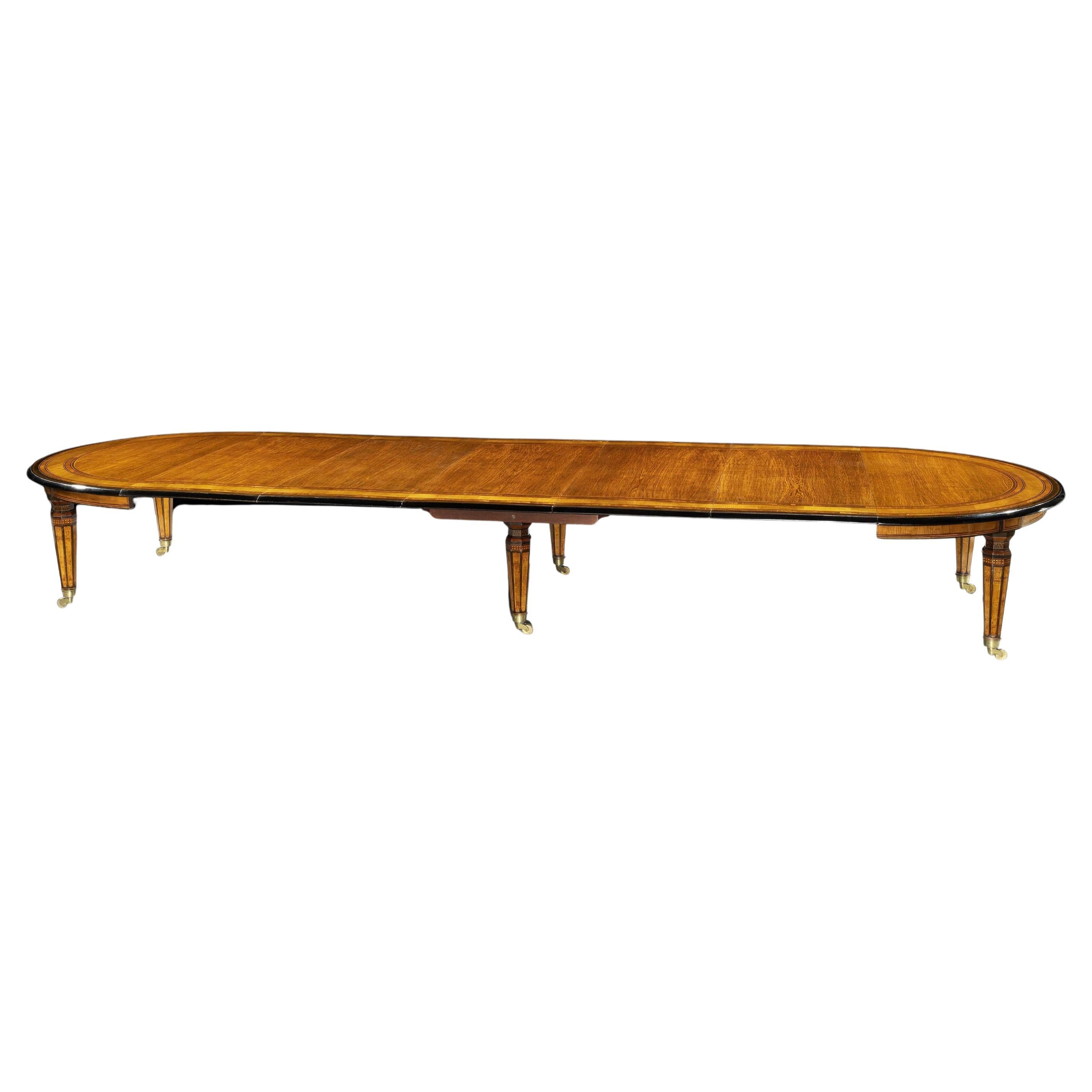 Rare & Large 19th Century English Extending Dining Table by Jackson & Graham