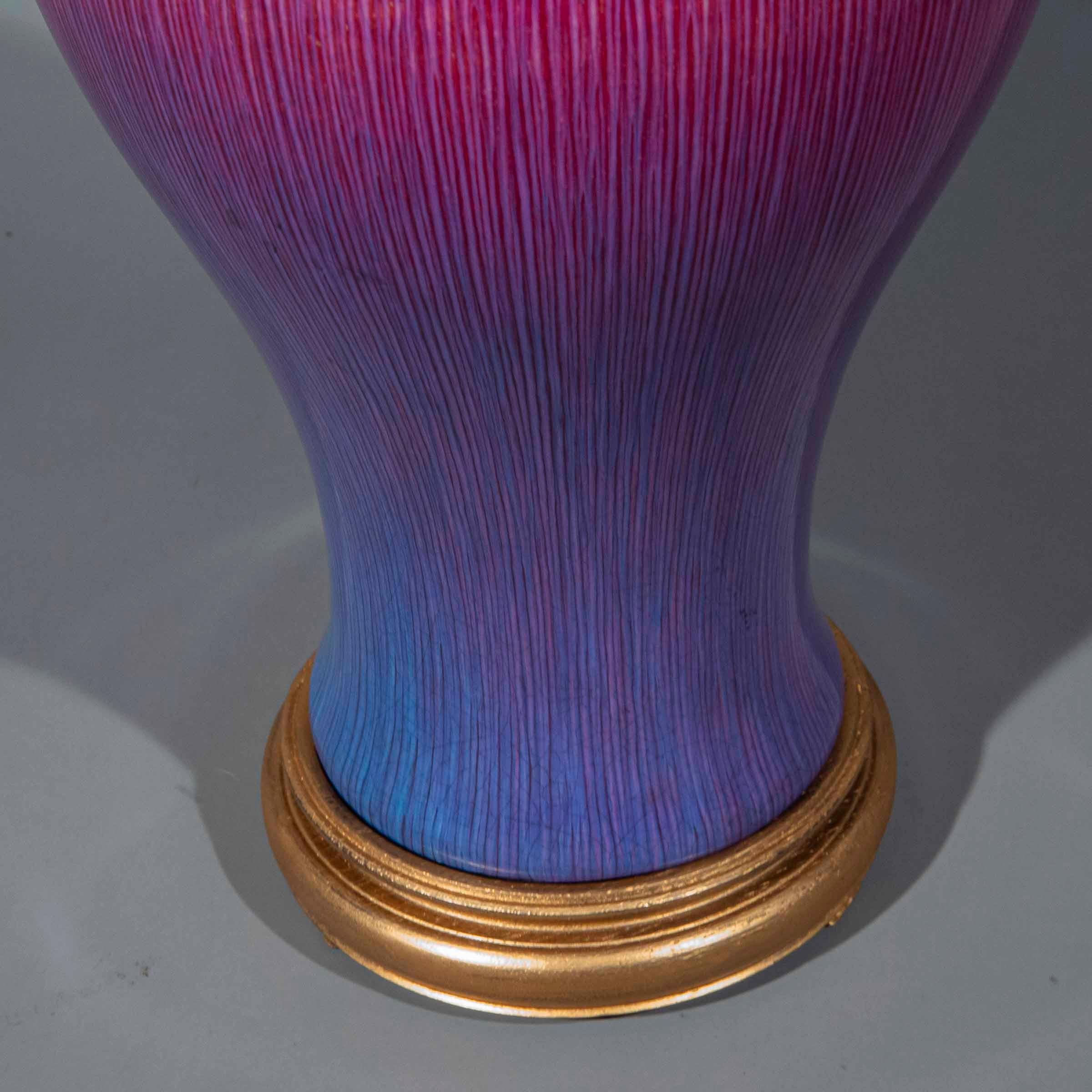 Chinese Flambé Vase Lamp For Sale 1