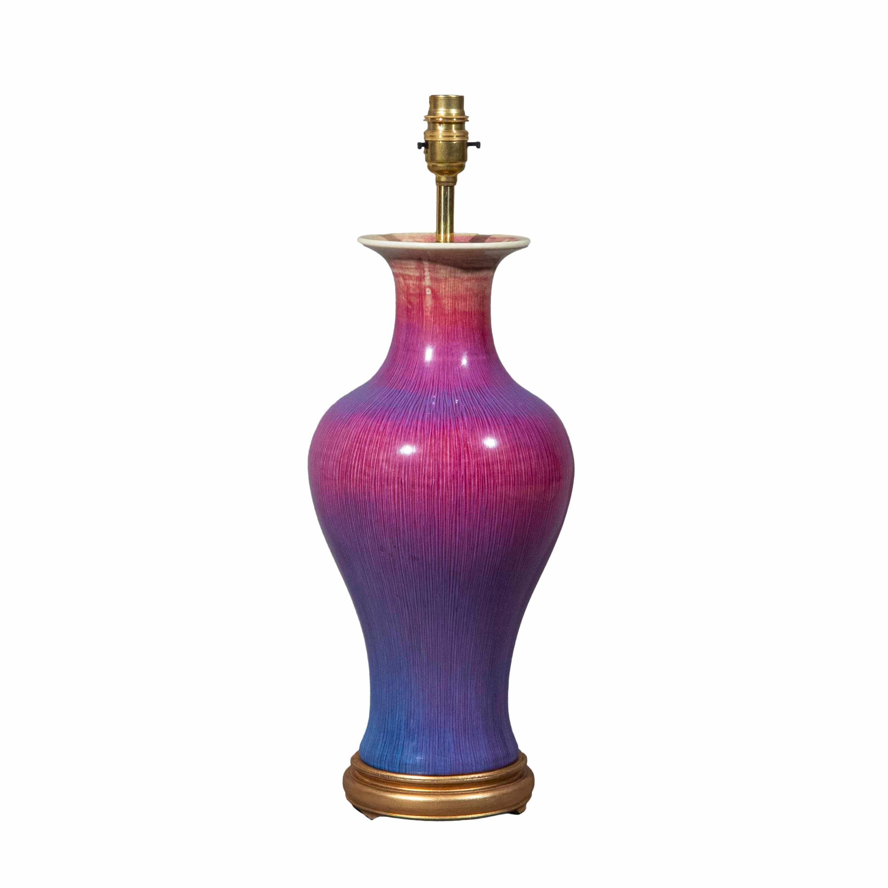 Chinese Flambé Vase Lamp For Sale 3