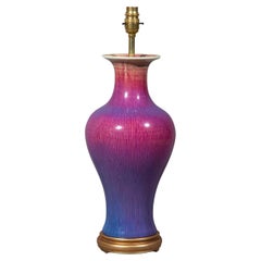 Antique Chinese Flambé Vase Lamp