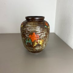 Rare Large Multicolor Fat Lava Pottery Vase by Jopeko, Germany, 1950s