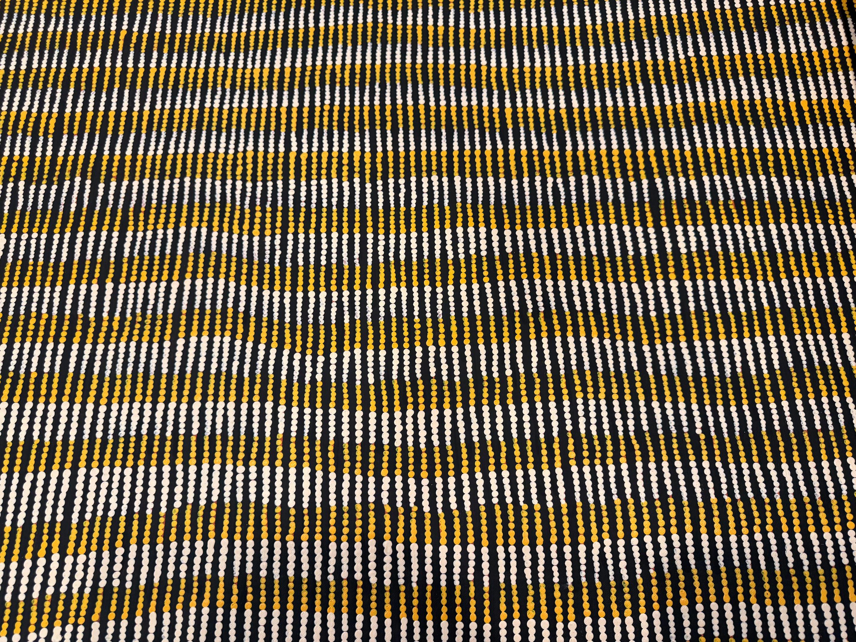 Title: Tali-Sandhills
Artist: Yukultji Napangat (1970s-)
Medium: Acrylic on canvas
Painted in early 2023.
Provenance: Comes with Certificate of Authenticity from the Australia Dream Art where the painting was originally purchased. Marked and stamped
