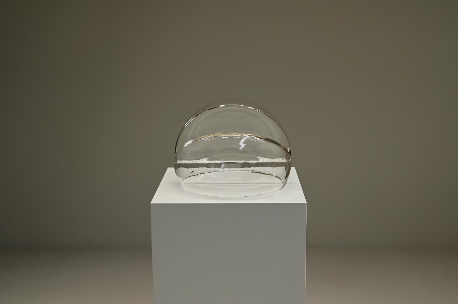 Mid-Century moderno Rara scultura astratta di grandi dimensioni in vetro di Toni Zuccheri per VeArt, Italia anni '70.