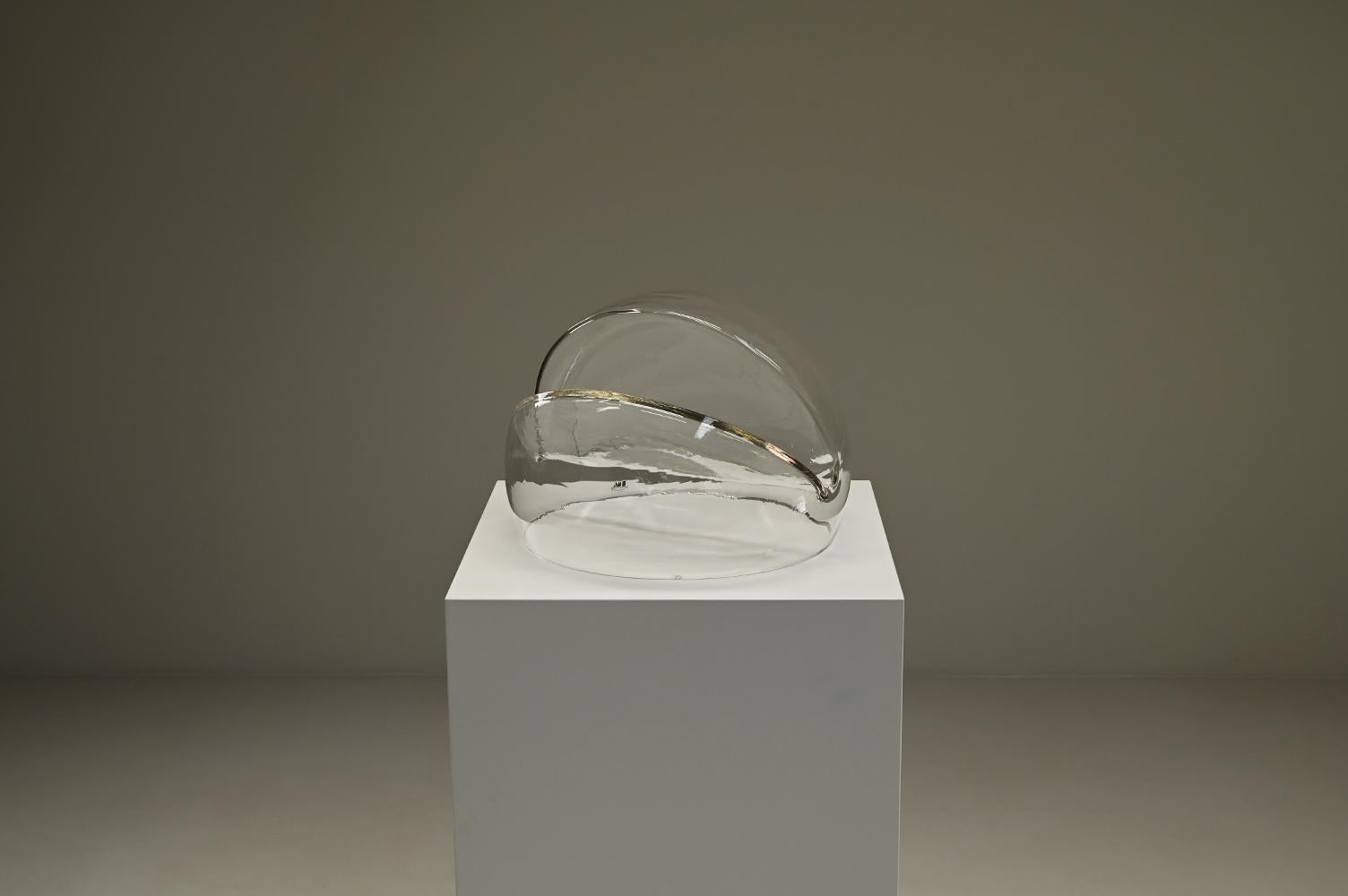 Rara scultura astratta di grandi dimensioni in vetro di Toni Zuccheri per VeArt, Italia anni '70. 2