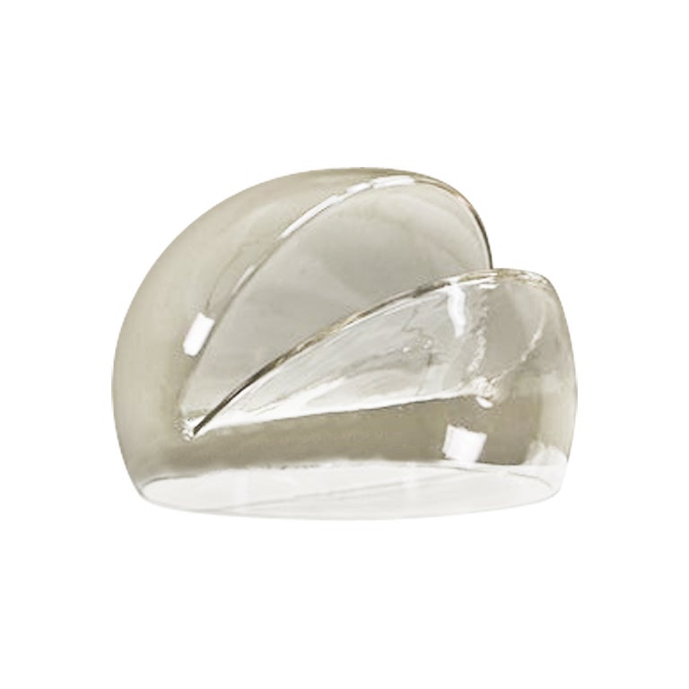 Rare large abstract glass sculpture by Toni Zuccheri for VeArt, 1970s Italy.