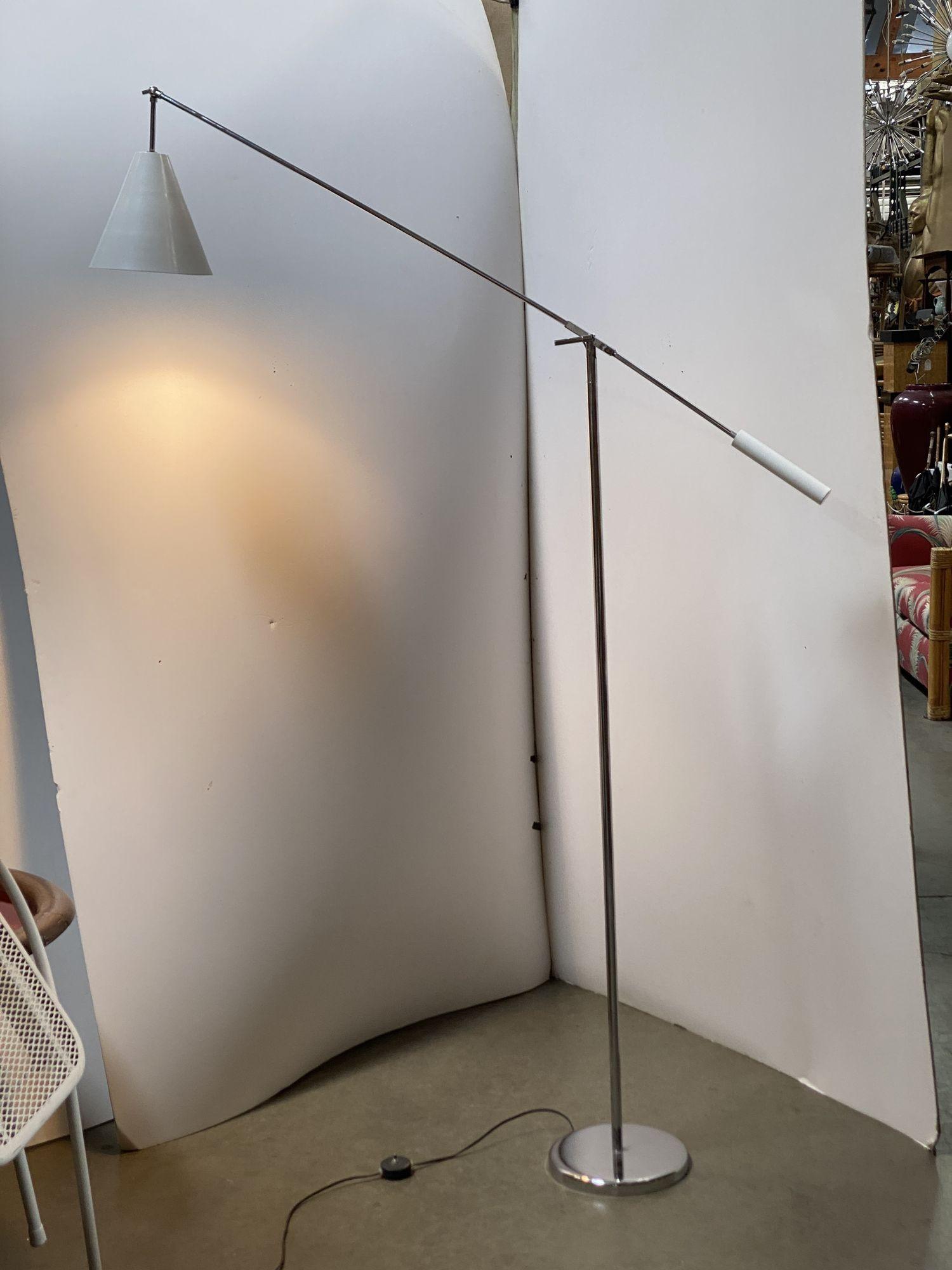 Rare Large Adjustable Mid-Century Italian Floor Lamp Robert Sonnema For Sale 1