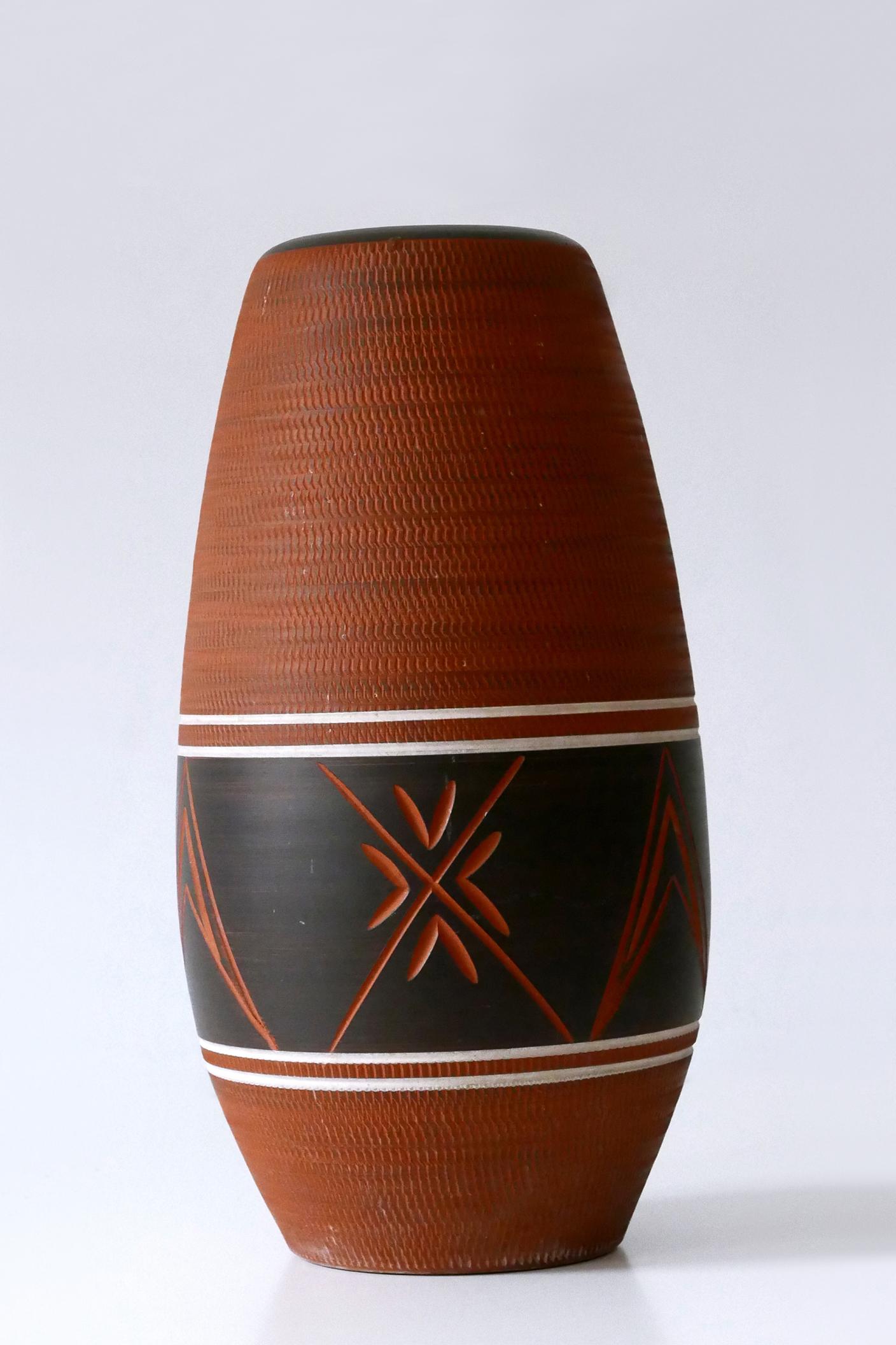 Metà XX secolo Raro, grande ed elegante vaso da terra in ceramica della metà del secolo scorso, Germania anni '60 in vendita