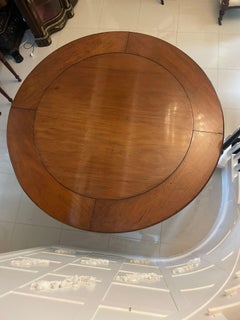 Rare Large Antique 10 Seater Carved Mahogany Circular Extending Dining Table
