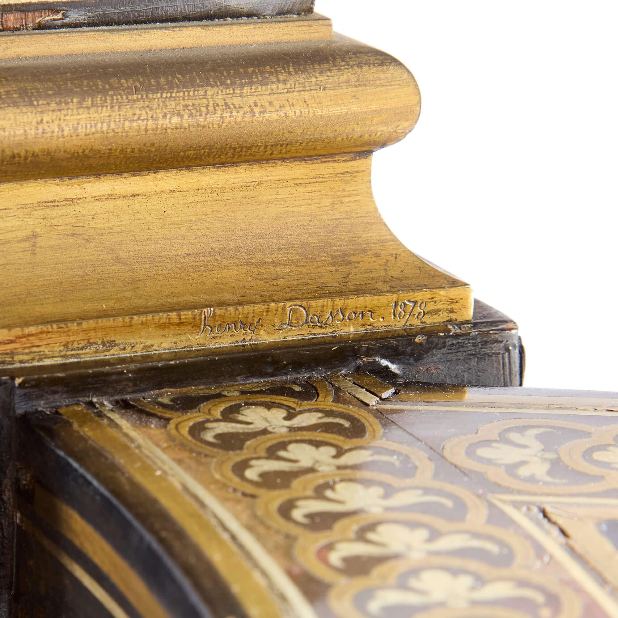 Seltener großer antiker Boulle-Marketerie-Mitteltisch Henry Dasson Wallace Collection'S im Angebot 1