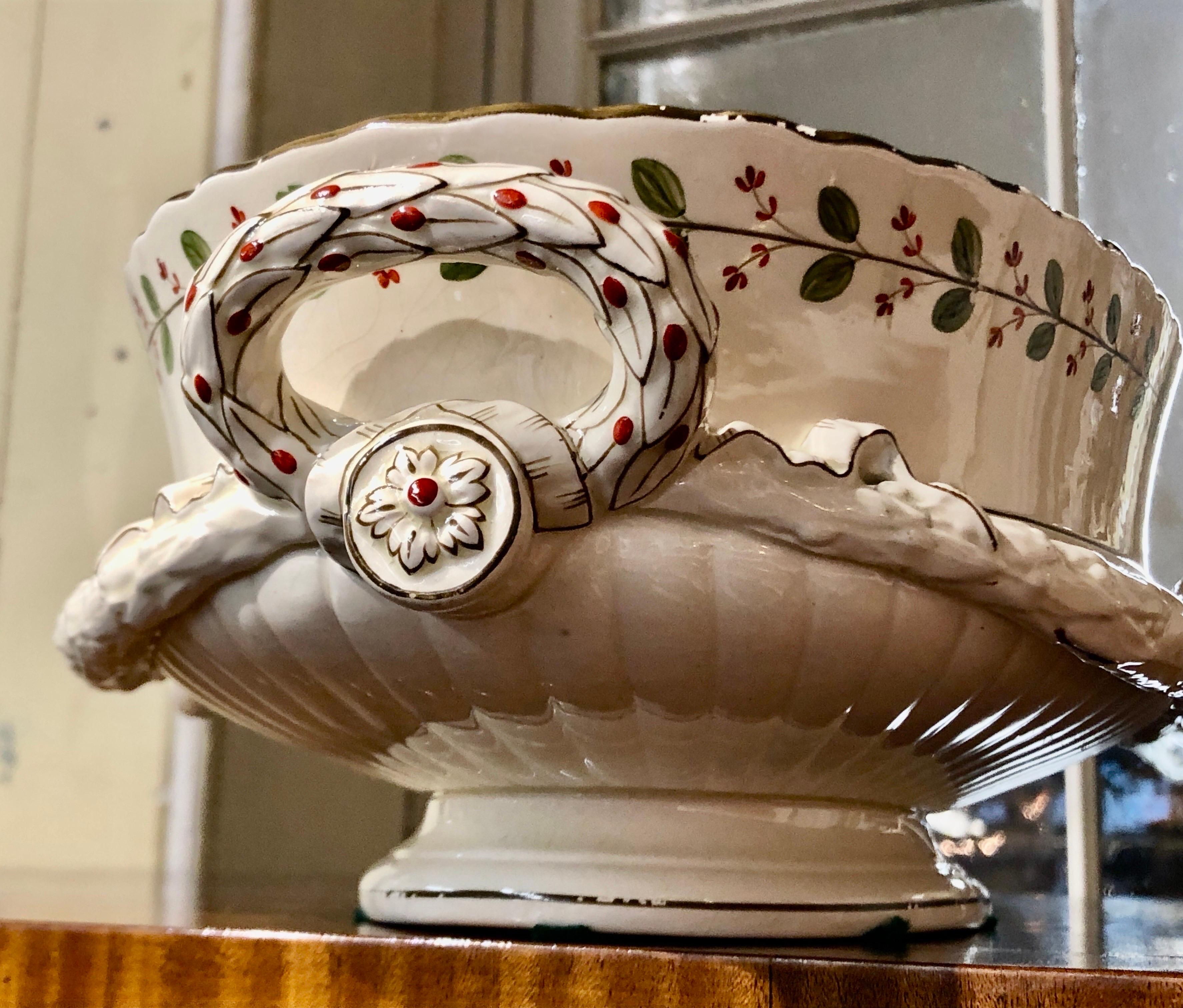 Seltene große antike englische Wedgwood Queensware „Creamware“-Schale aus dem frühen 19. Jahrhundert im Angebot 4