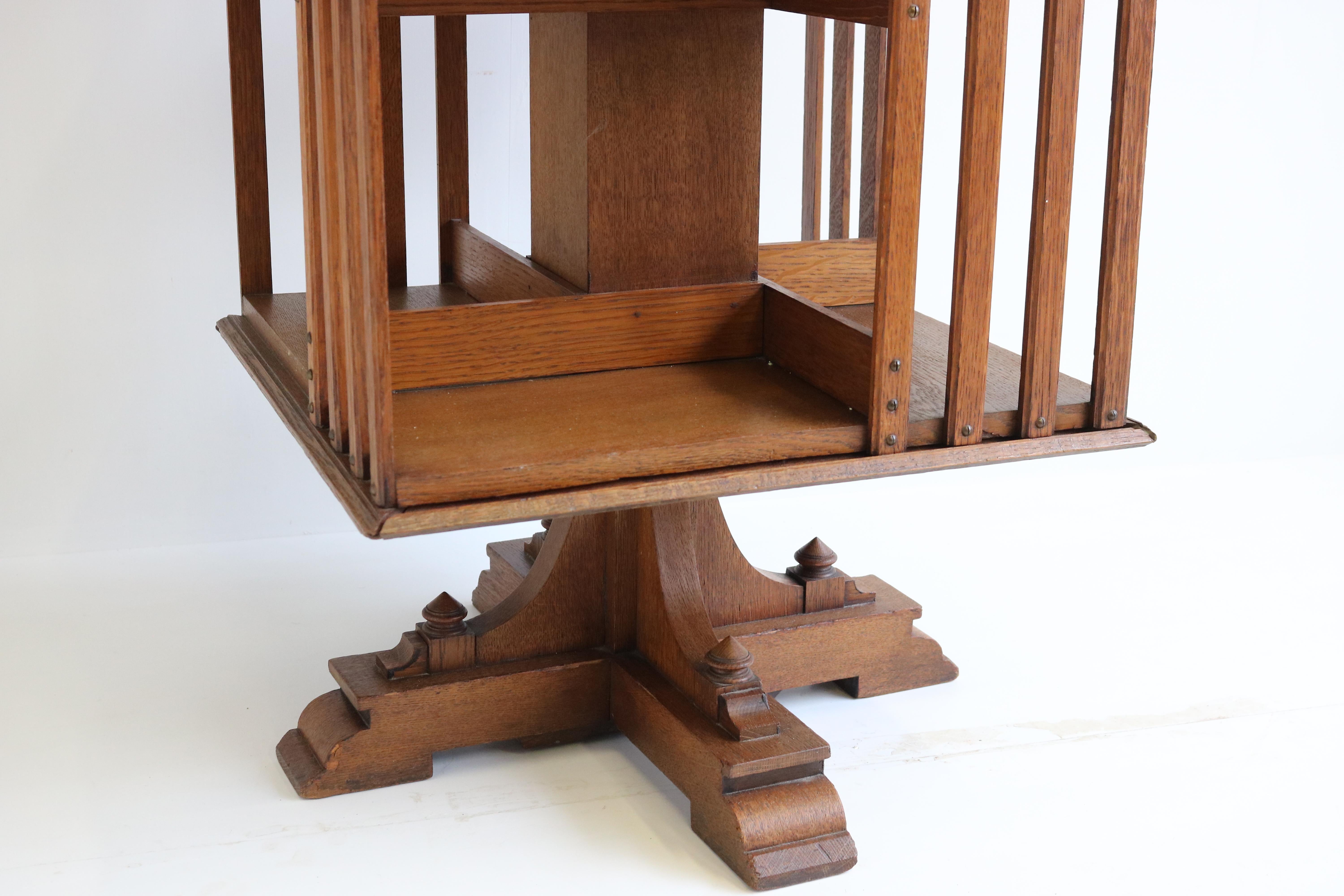 antique rotating bookcase