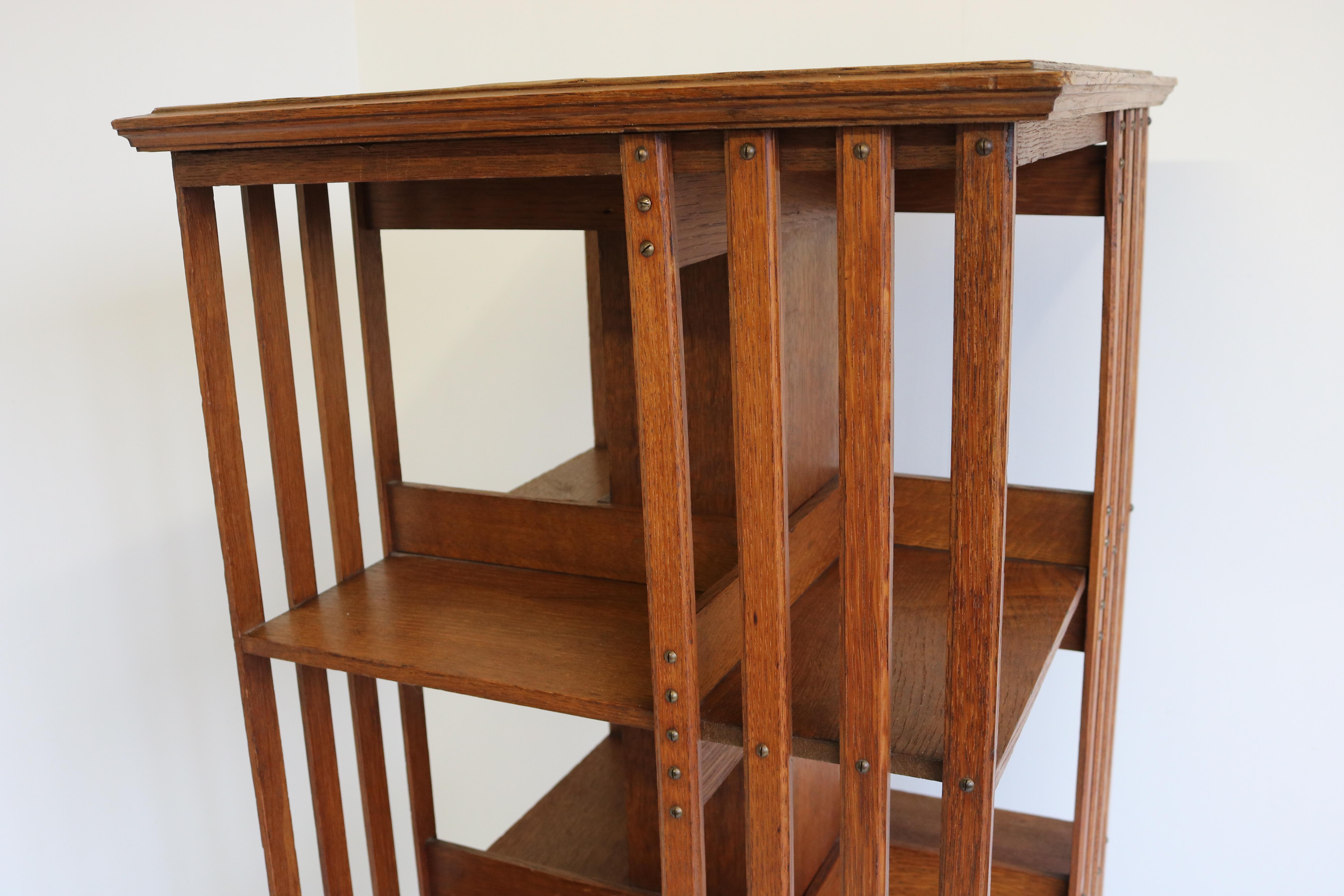 vintage rotating bookshelf