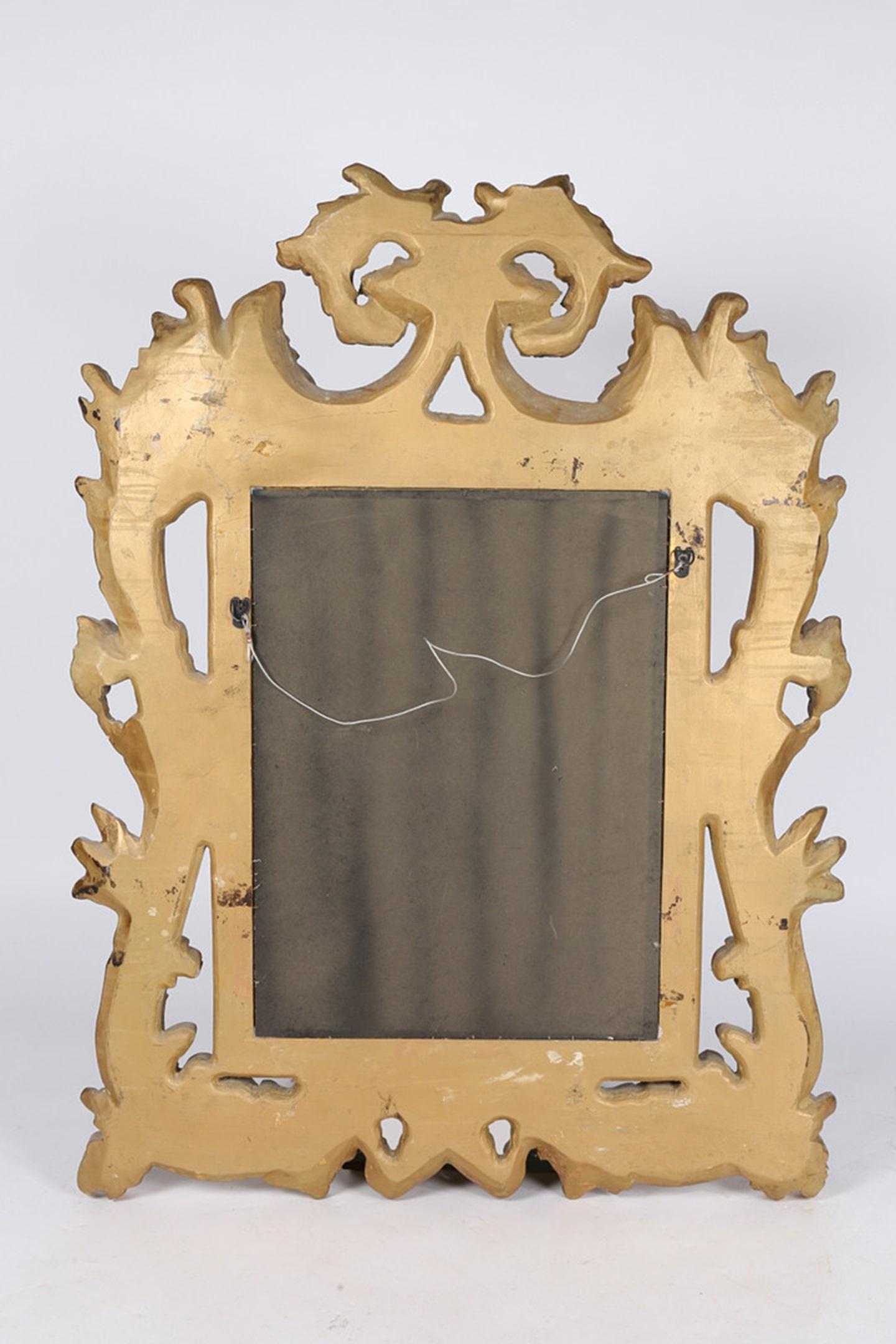 Gilt Luxury Wall Mirror, Rare Large Antique Rococo English Floral Console Mirror For Sale 2