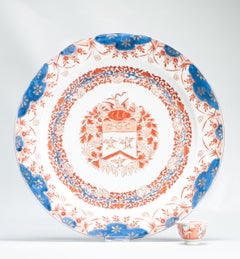 Rare Large Antique Kangxi Chinese Porcelain Armorial Charger Van Gellicum