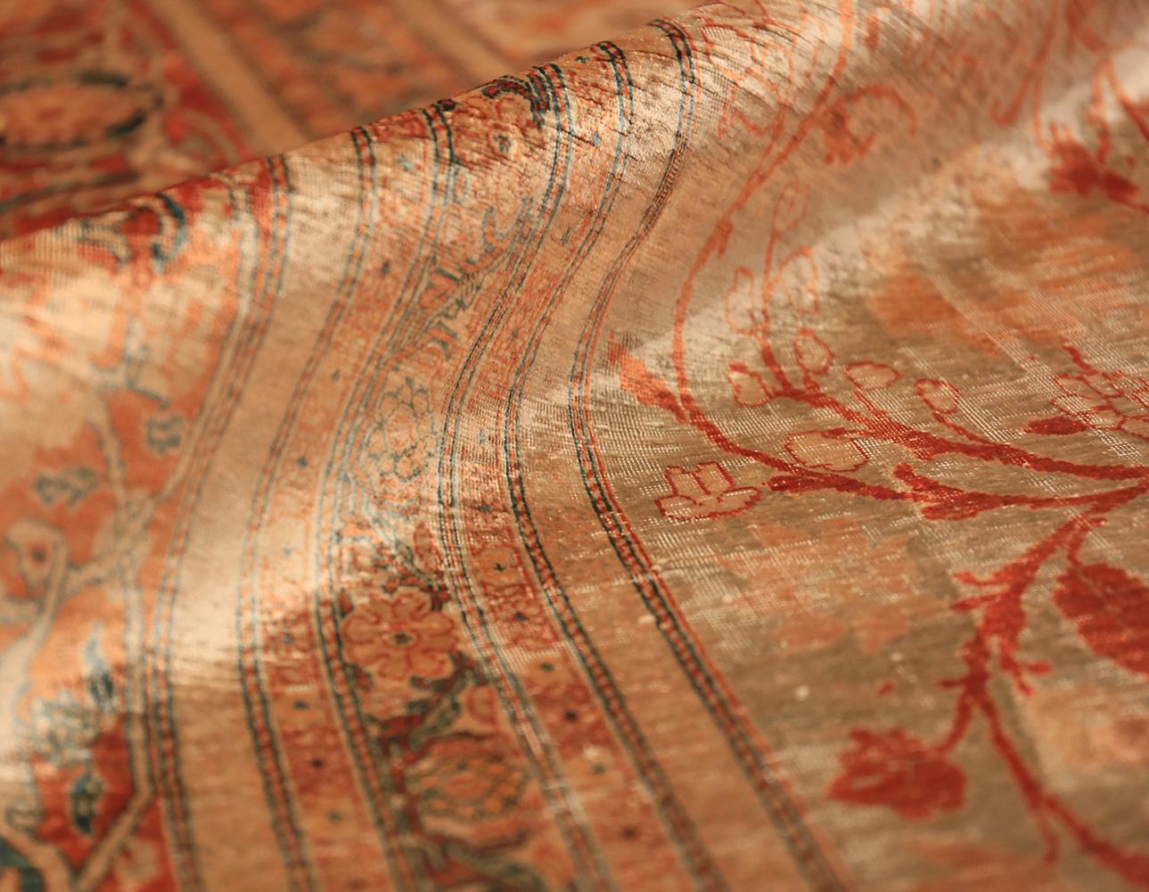Hand-Knotted Nazmiyal Antique Silk Persian Tabriz Haji Jalili Carpet. Size: 10' 10