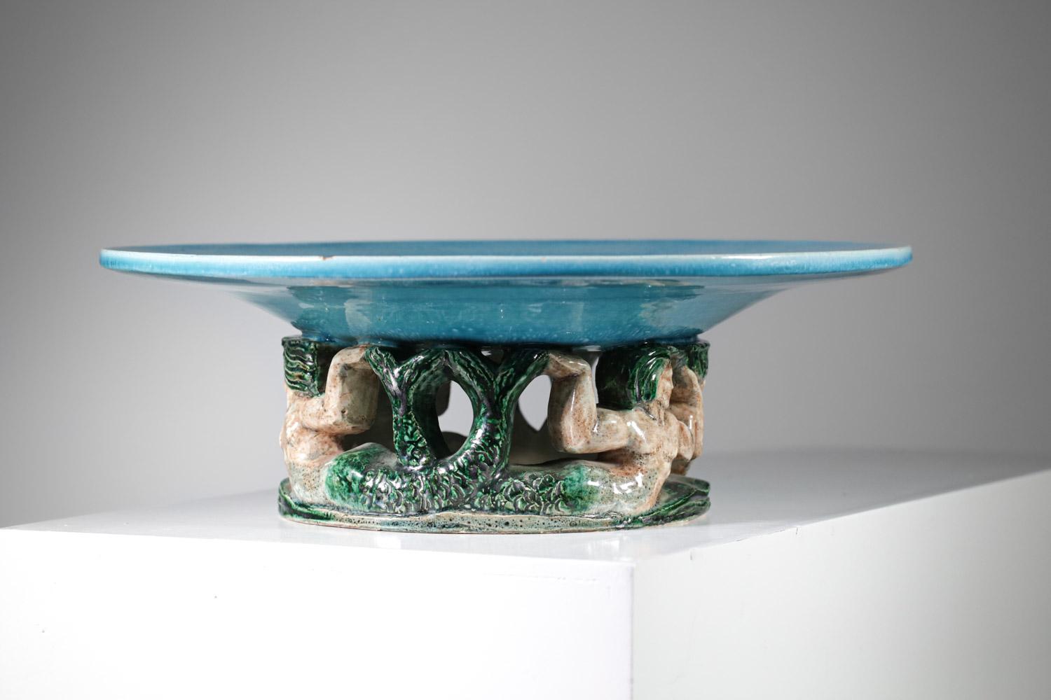 Rare Large Art Deco Ceramic Bowl from the 30/40's Robert Meynard, G400 For Sale 4