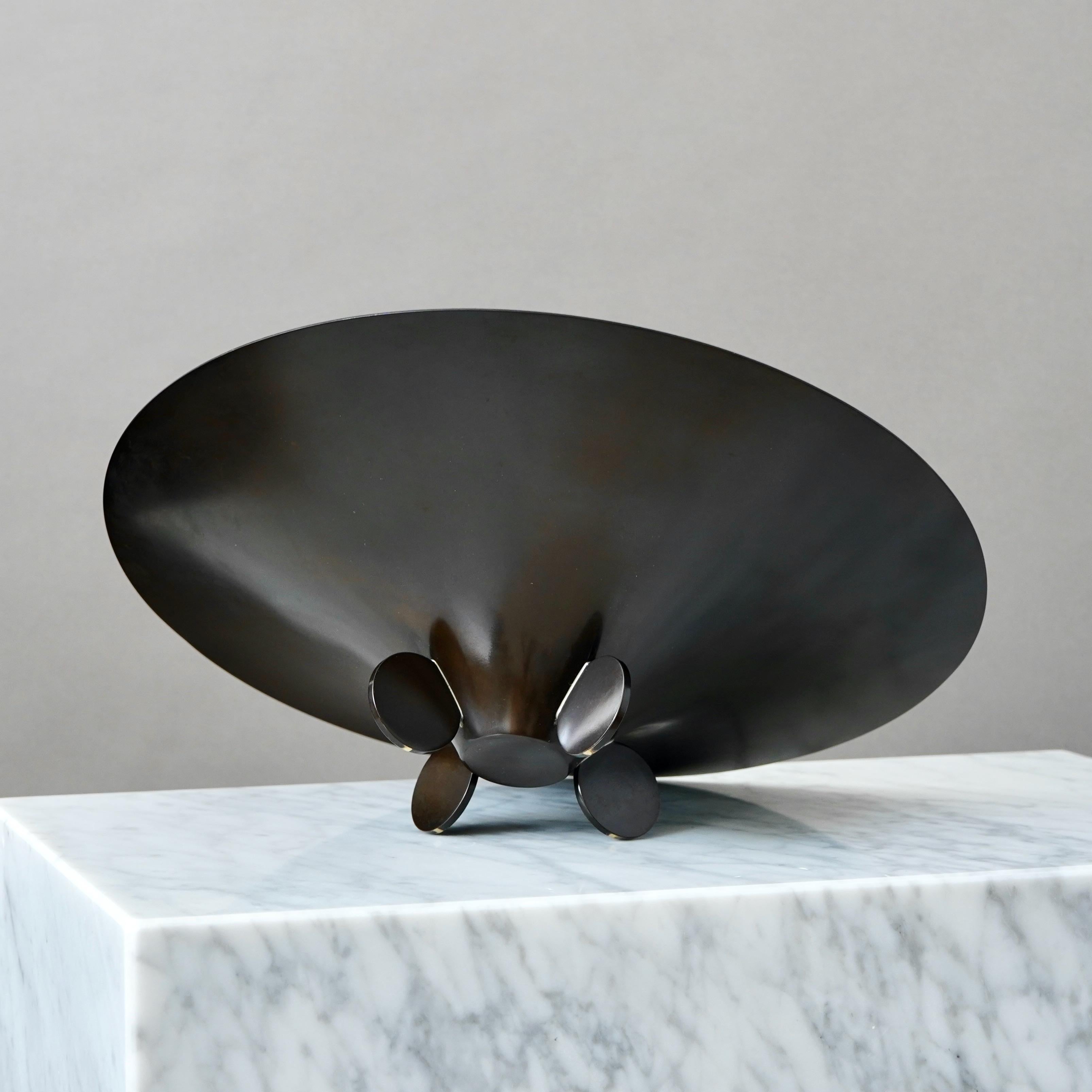 Grand bol de centre de table évasé Art Déco rare, WMF Ikora, Allemagne, années 1930 en vente 3