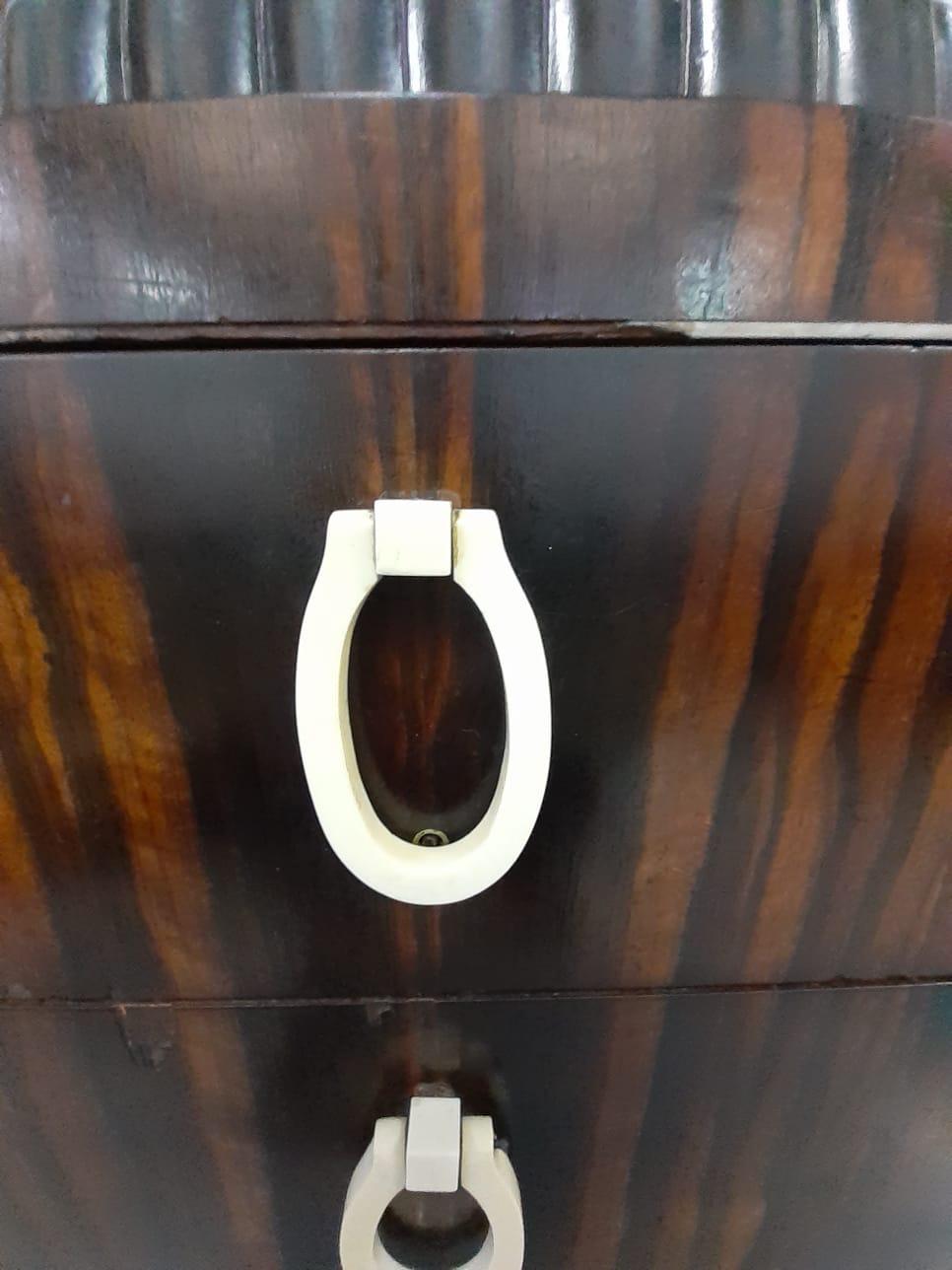 Rare Large Art Deco Sideboard in Macassar Ebony Veneer, circa 1925 For Sale 5