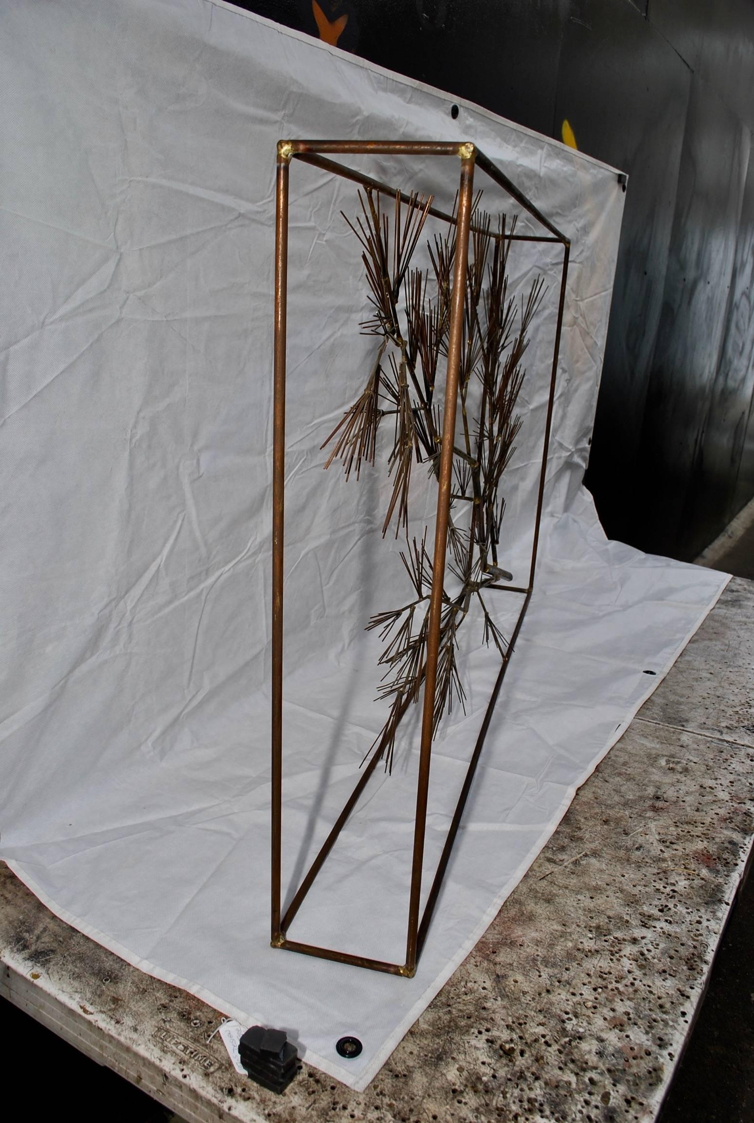 Rare Large Brass Sculpture by Curtis Jere, for Furniture, Wall, fire place screen For Sale 1