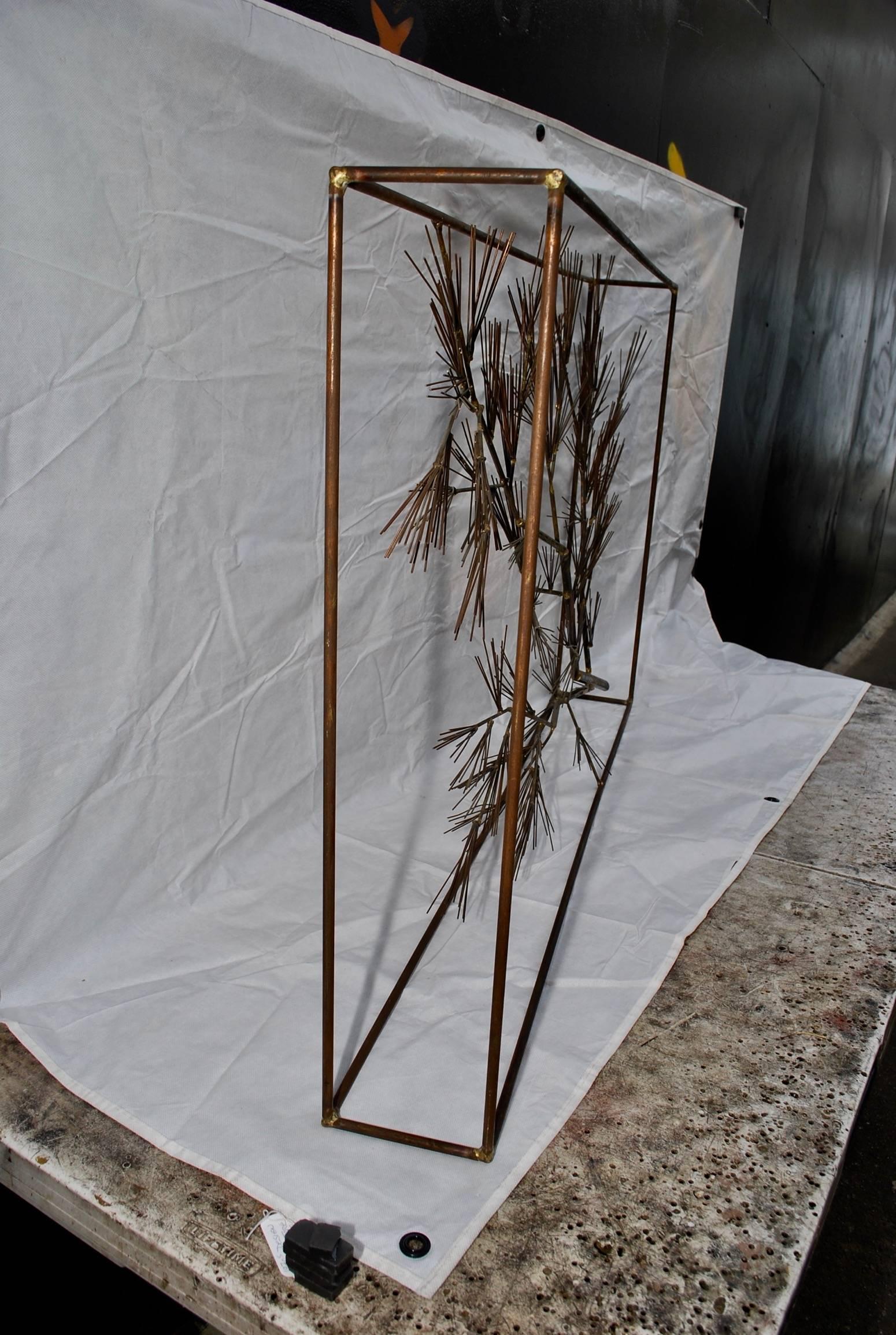 Rare Large Brass Sculpture by Curtis Jere, for Furniture, Wall, fire place screen 1