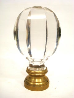 Rare Large Bronze and Crystal Newel Post Finial. France 19 Century