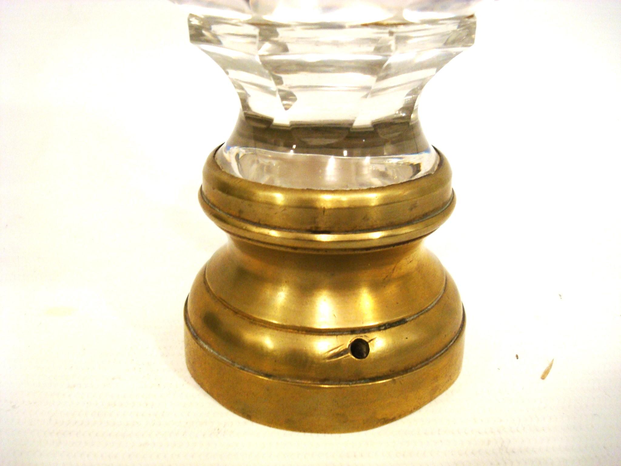 19th Century Rare Large Bronze and Crystal Newel Post Finial. France 19 Century For Sale
