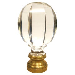 Rare Large Bronze and Crystal Newel Post Finial. France 19 Century