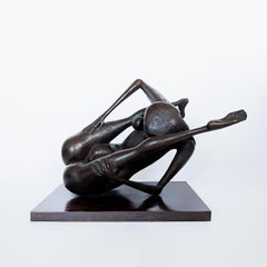 Rare Large Bronze Sculpture by Hugo Daini , 1960