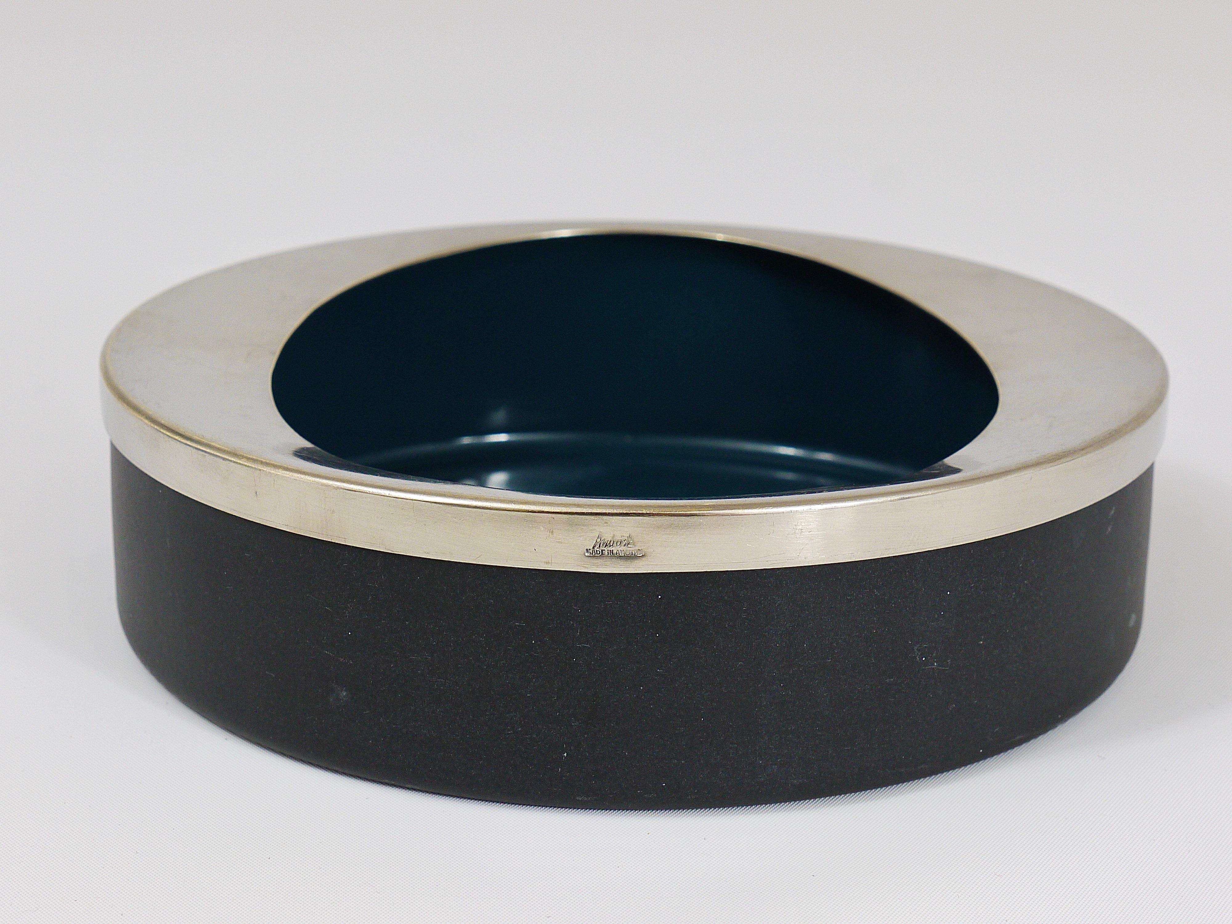 Rare Large Carl Aubock Enameled Midcentury Ashtray, Austria, 1960s In Good Condition In Vienna, AT