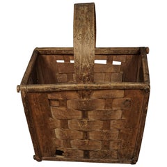 Rare Large Carved Basket from Sweden, circa 1850