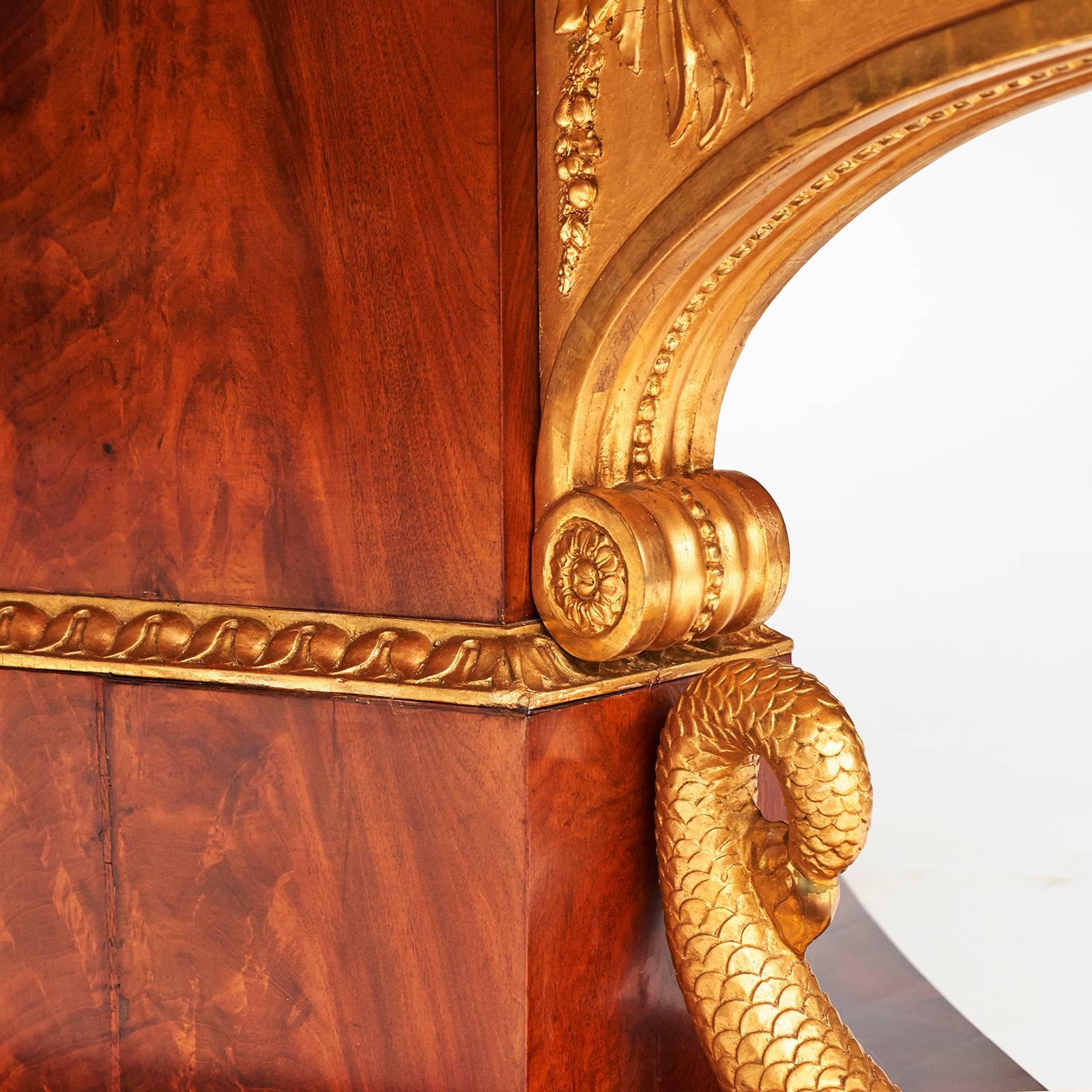 Large Late Gustavian Mahogany Center Table. Province  