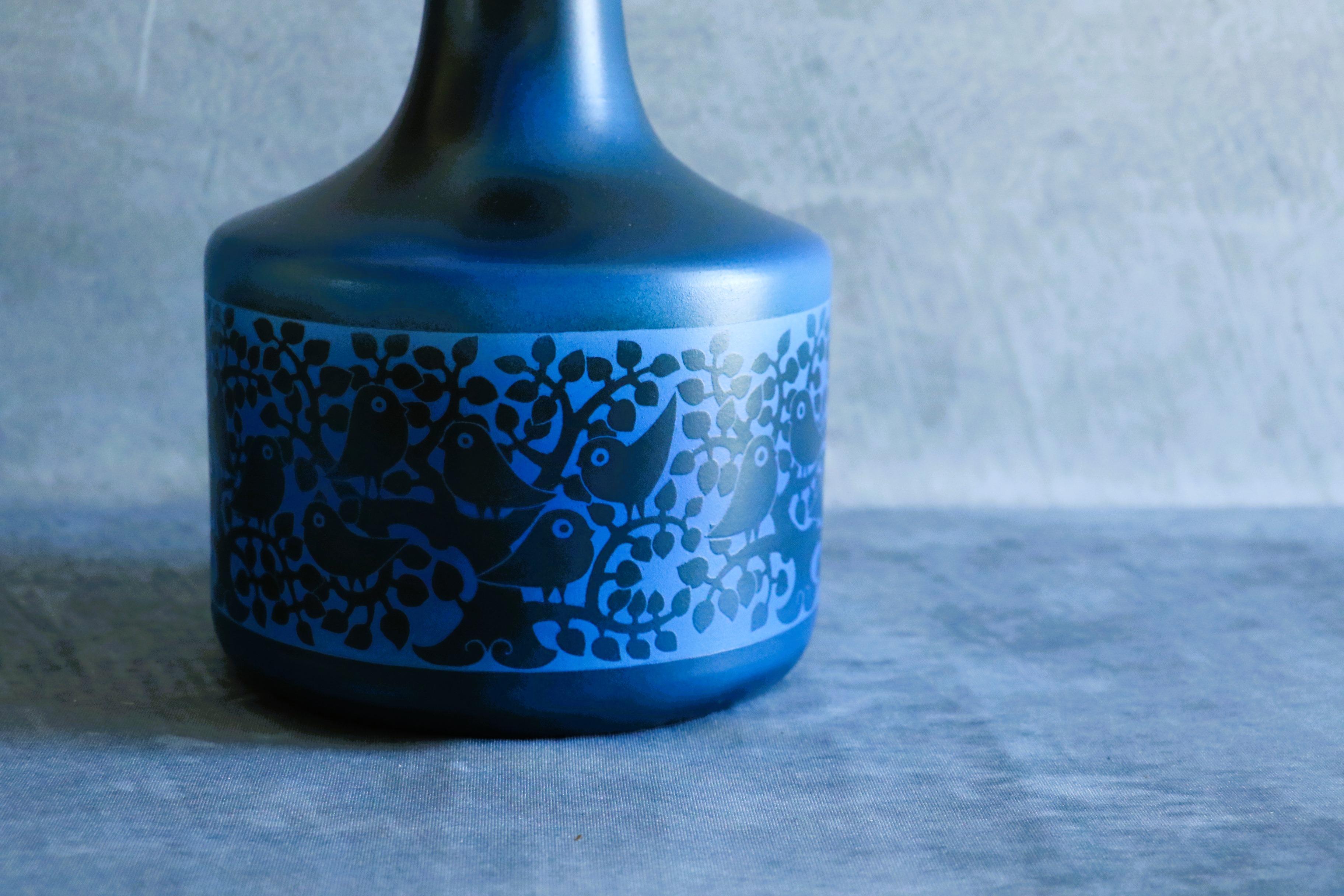 Francese Rara grande lampada da tavolo in ceramica di René Maurel, Francia era Capron, Jouve, Ruelland in vendita