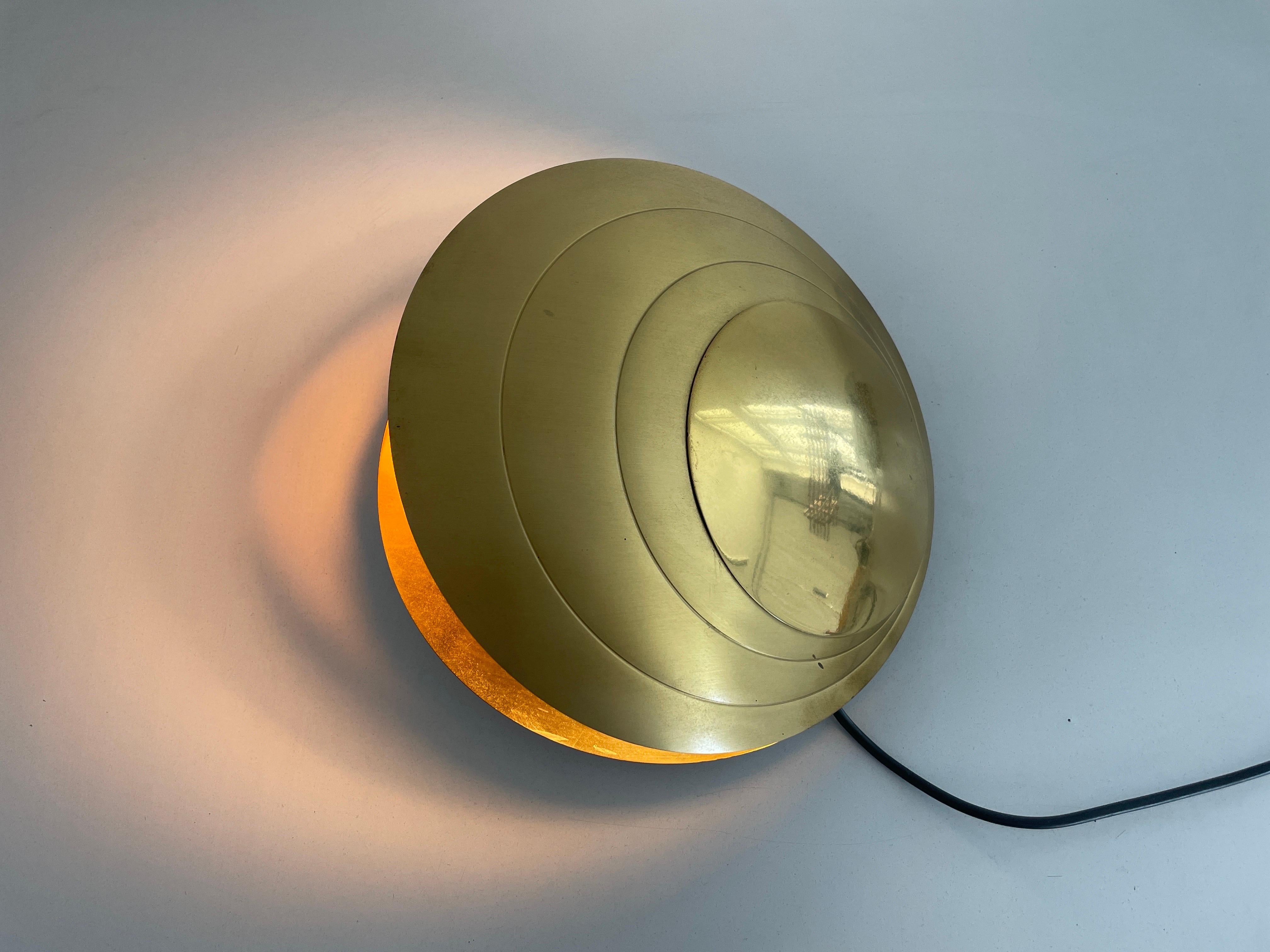 Rare Large Clam Shell Design Brass Table Lamp by Angelo Brotto, 1960s, Italy For Sale 8
