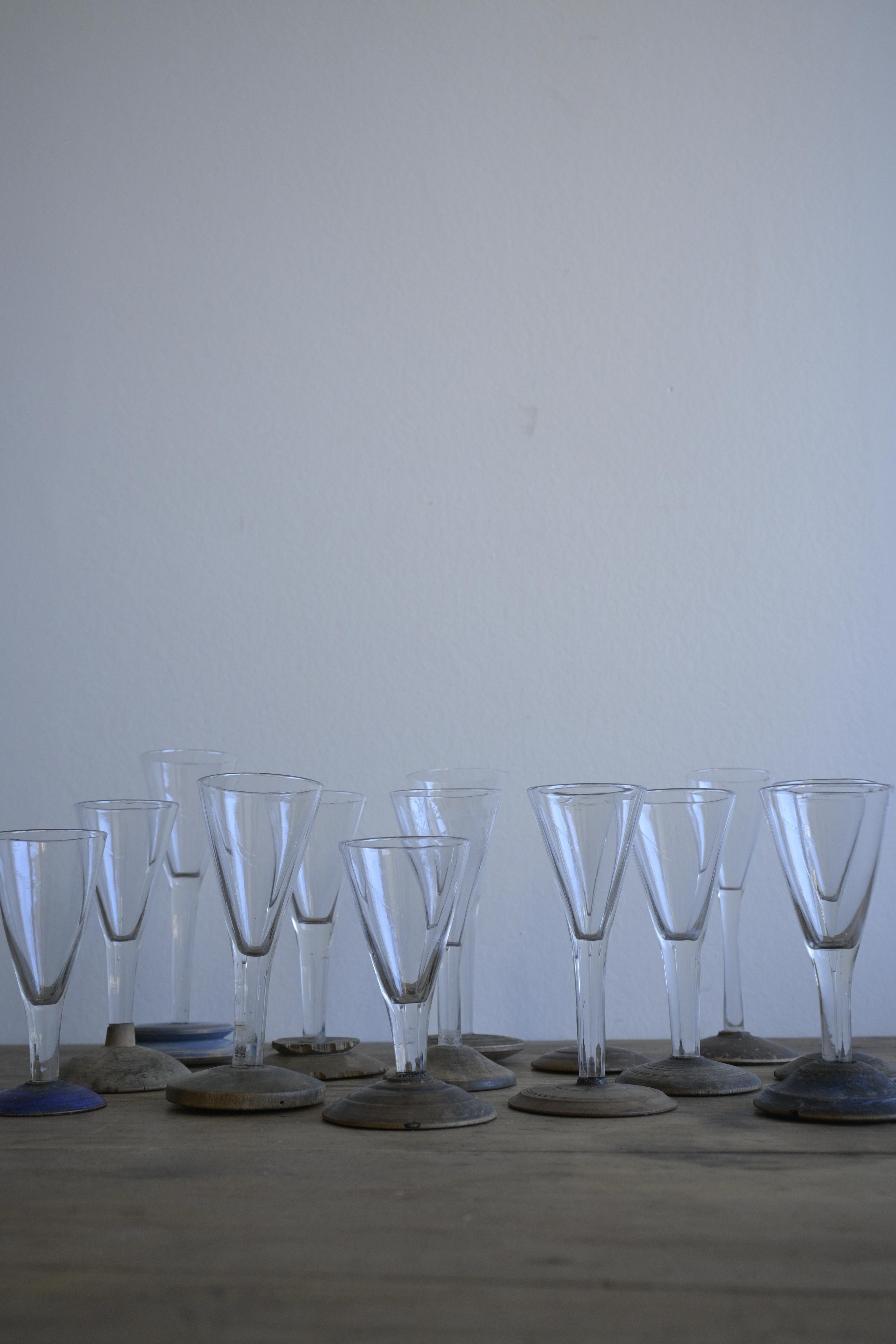 Rara y gran colección de catorce vasos suecos del s. XVIII-XIX siglo XVIII en venta