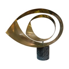 Rare Large Curtis Jere Abstract Brass Sculpture