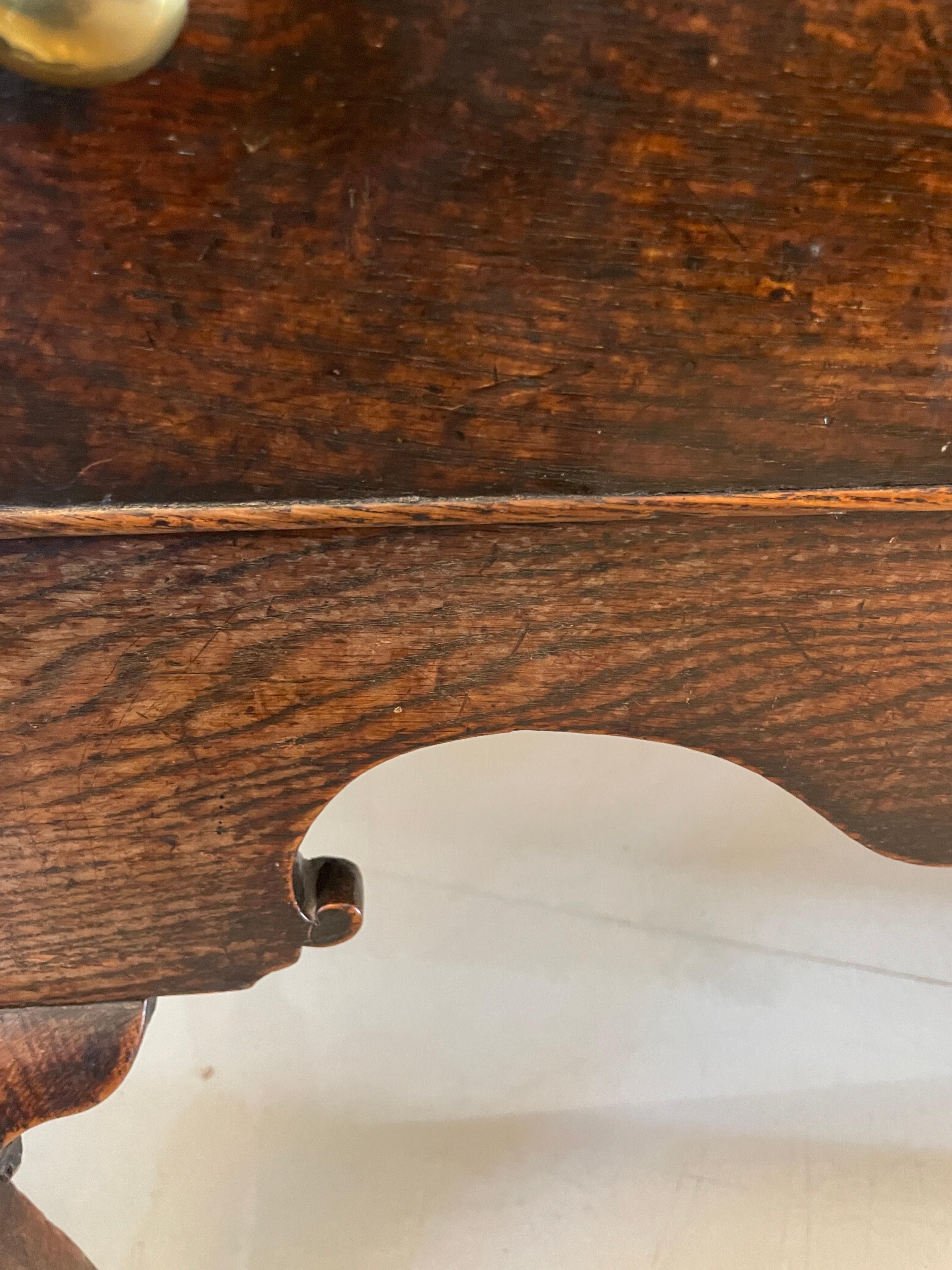 Rare Large Early 18th Century Antique Quality Oak Dresser Base 4
